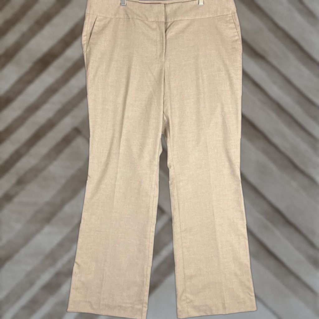 Ann Taylor Ann Taylor Factory Womens Pants Tan High Rise Loose Straight Fit Stretch 16 Size 38" / US 16 / IT 52 - 1 Thumbnail