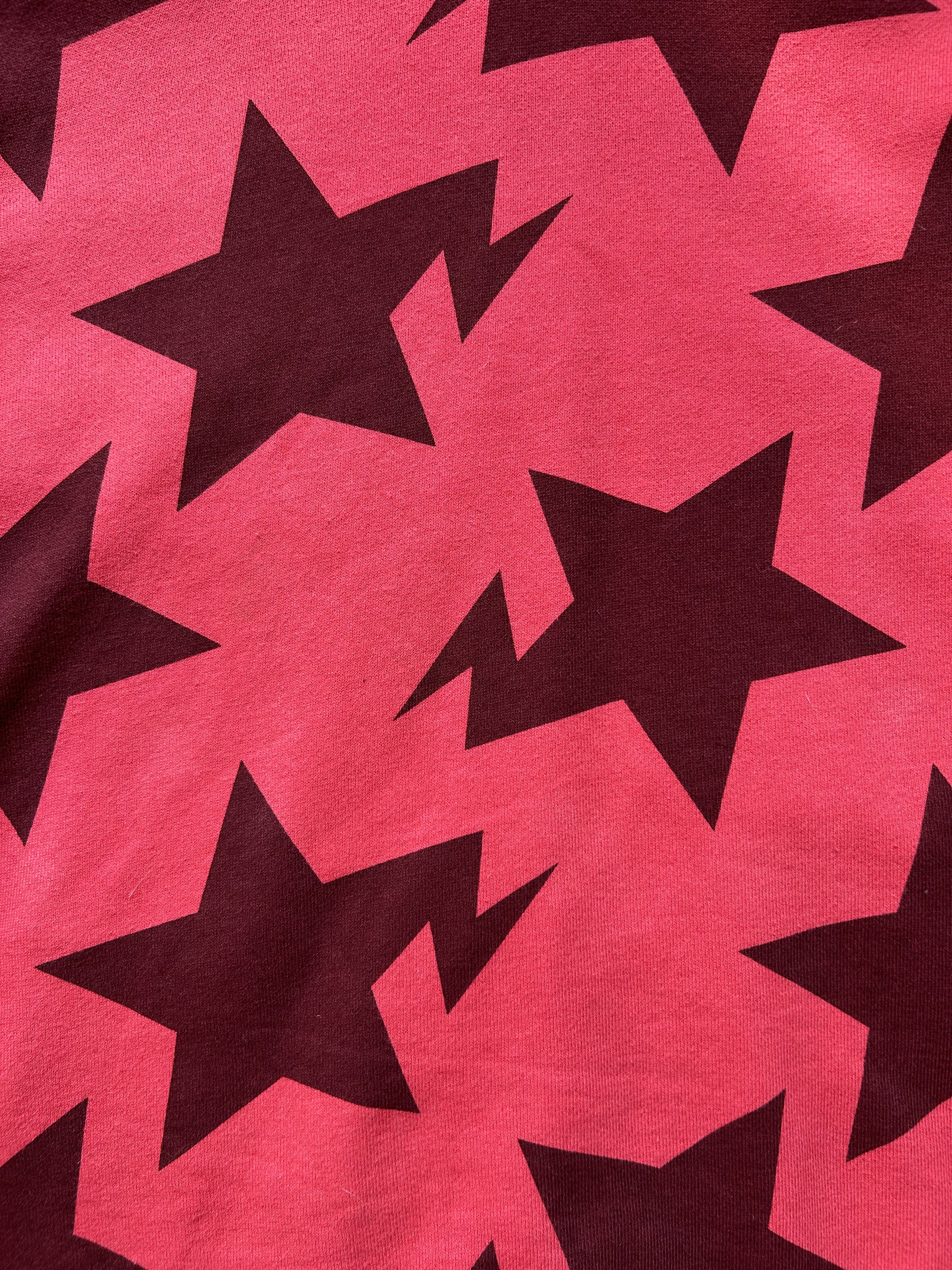 Bape Bape Star Pattern Full Zip Hoodie Red [Size M] Size US M / EU 48-50 / 2 - 7 Thumbnail