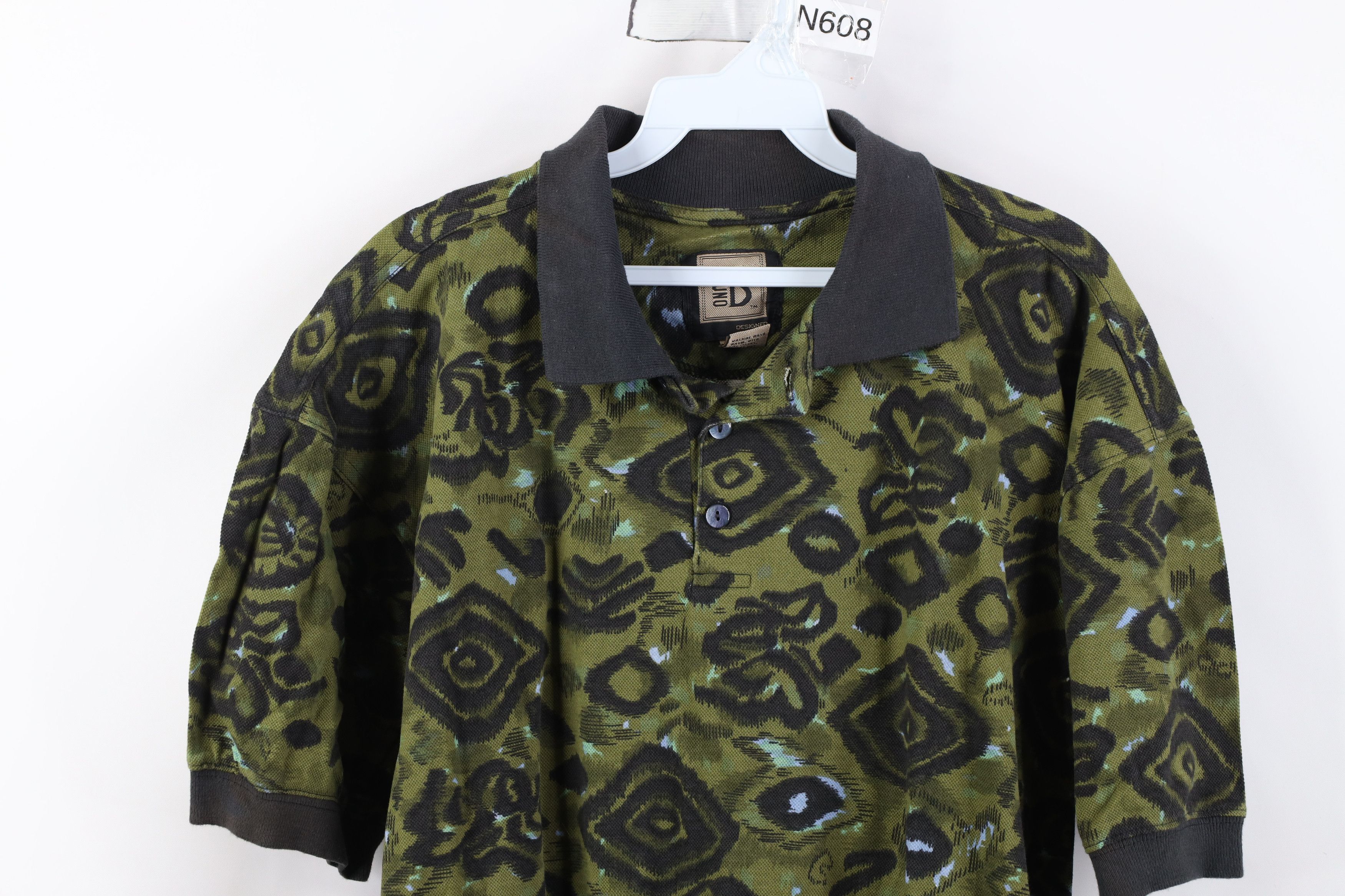 Vintage Vintage 90s Streetwear Flower Collared Golf Polo Shirt Size US L / EU 52-54 / 3 - 2 Thumbnail