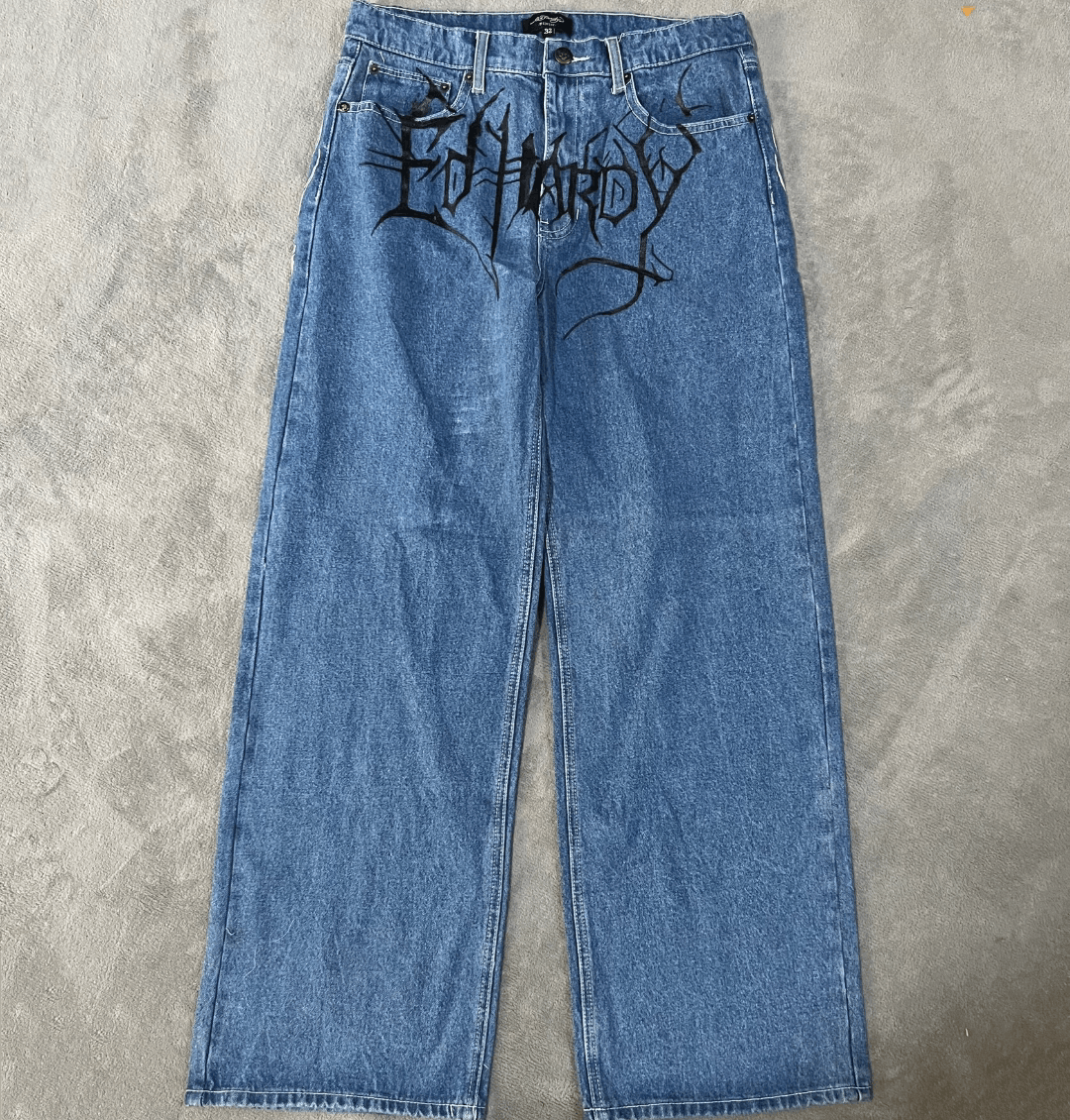Ed Hardy ed hardy dragon embroidered baggy jeans Size US 40 / EU 56 - 2 Thumbnail