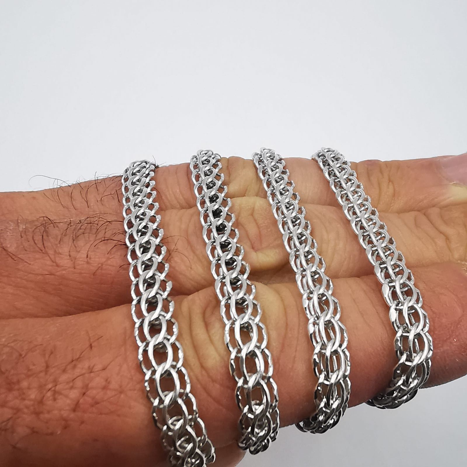 Sterling Silver Vintage Jewelry Chain, 925 Sterling Silver, Signed 24,78g Size ONE SIZE - 5 Thumbnail