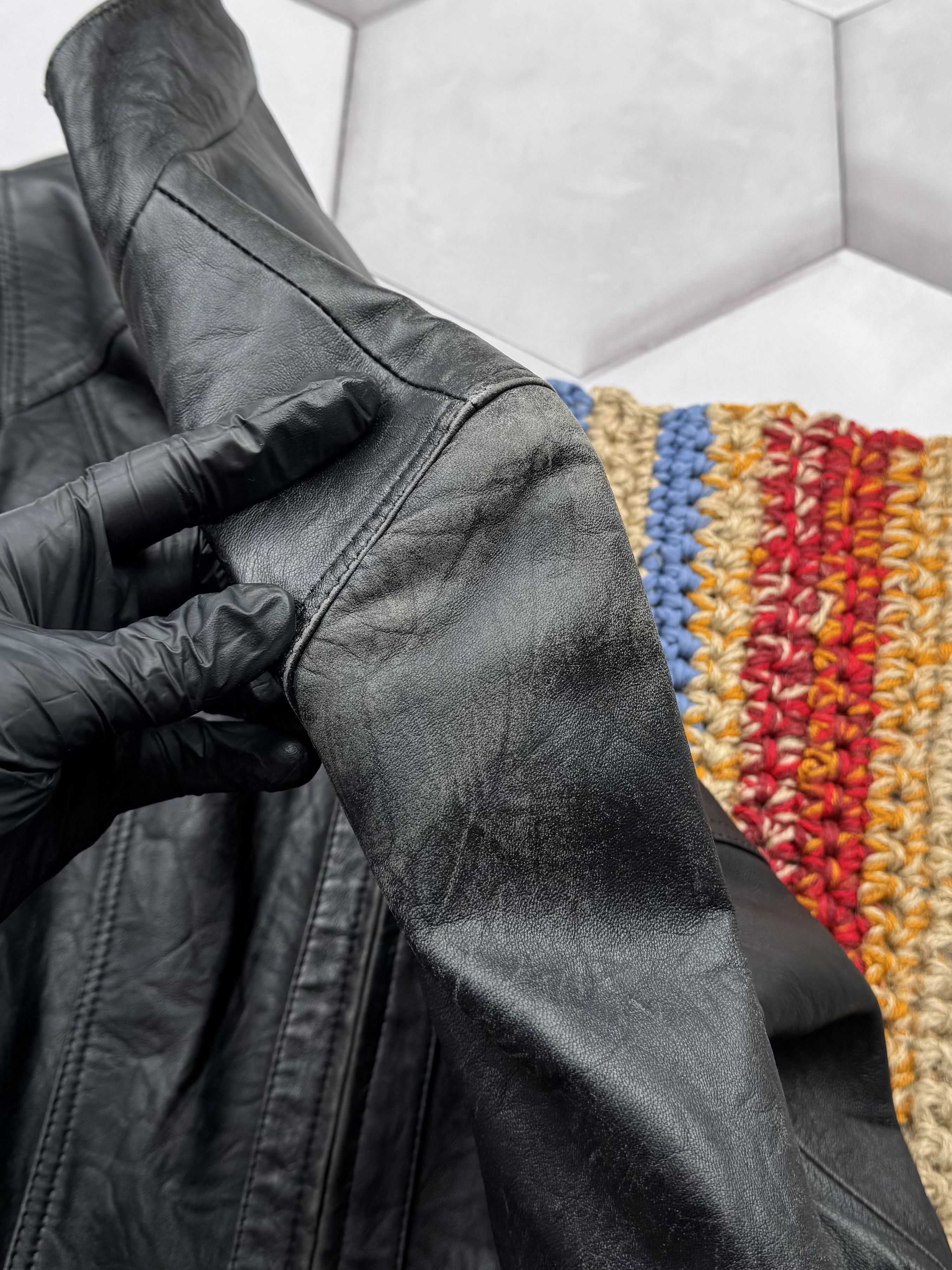 Vintage Vintage Leather Jacket With Straps Size S / US 4 / IT 40 - 4 Thumbnail