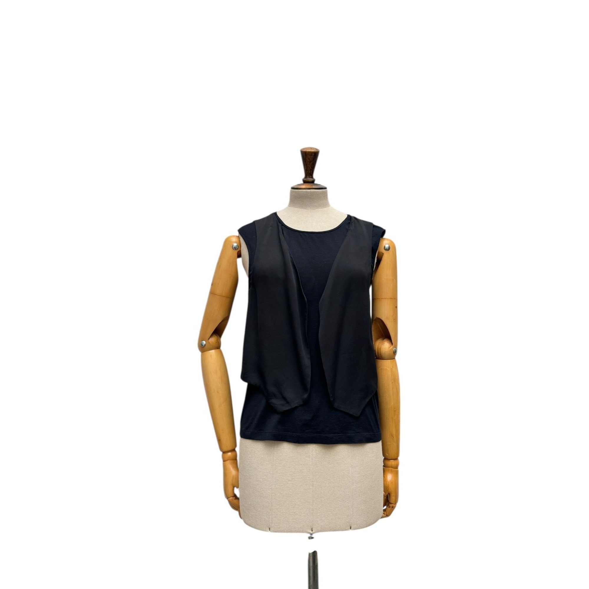 Maison Margiela Spring–Summer 2008 Black Trompe-l’œil T-Shirt Size M / US 6-8 / IT 42-44 - 1 Thumbnail
