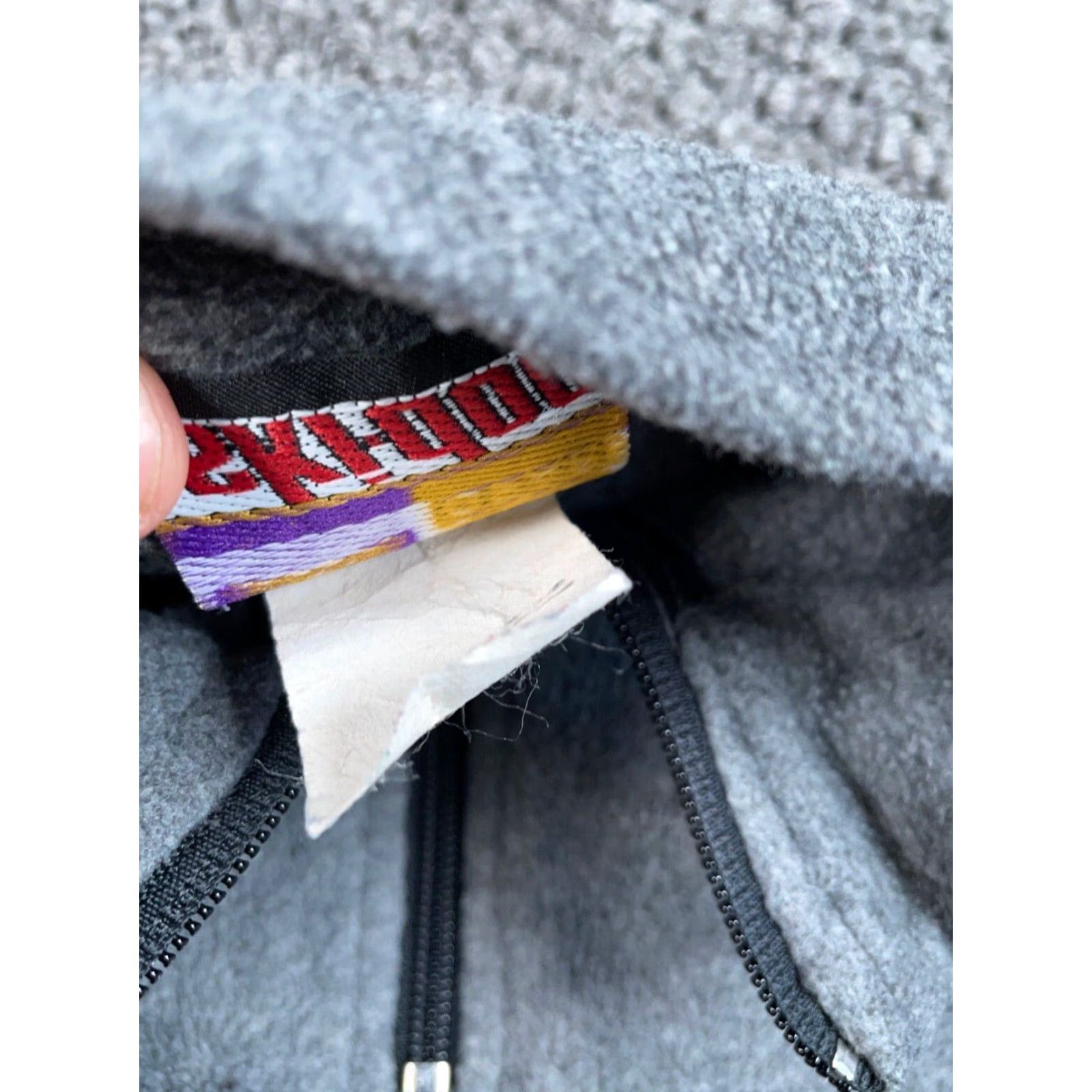 Vintage VTG Ski-Doo 1/4 Zip Fleece Pullover Women's Medium Gray Lightweight 90s Sno Gear Size M / US 6-8 / IT 42-44 - 4 Thumbnail