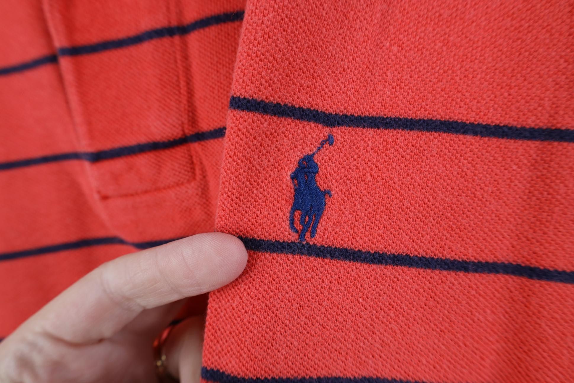 Polo Ralph Lauren Vintage 90s Ralph Lauren Striped Knit Golf Polo Shirt Cotton Size US L / EU 52-54 / 3 - 4 Thumbnail