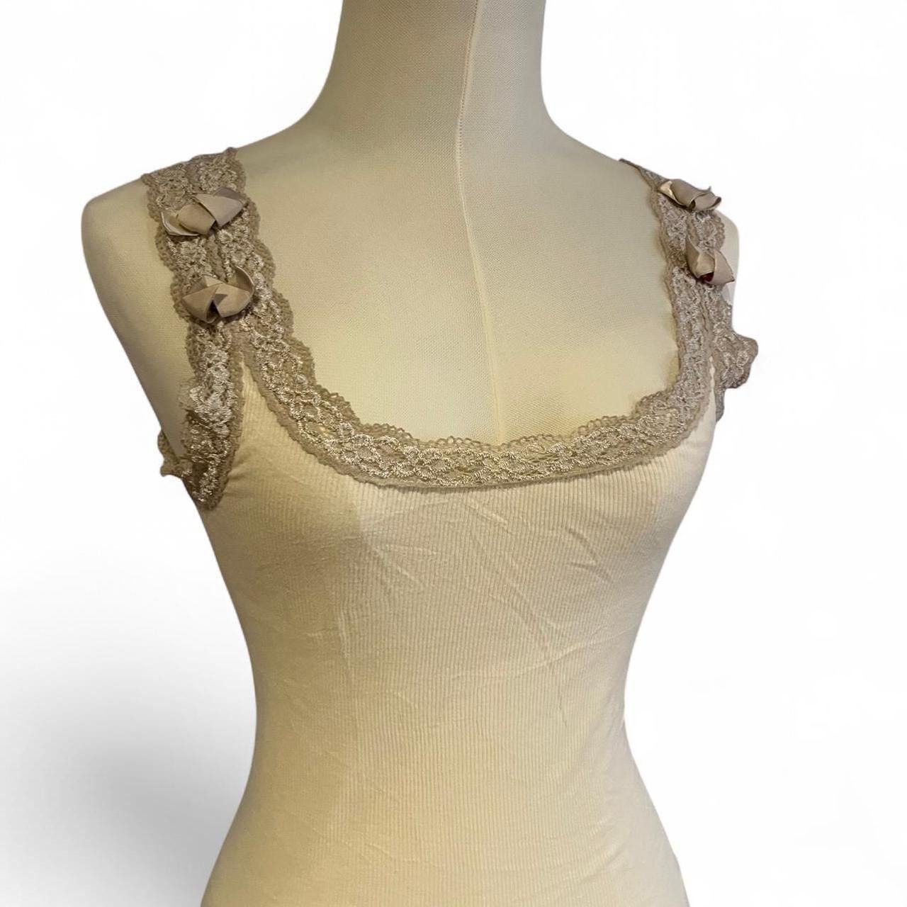 Jil Stuart Vintage cream and gold Jill Stuart lace cami tank top Size S / US 4 / IT 40 - 2 Thumbnail