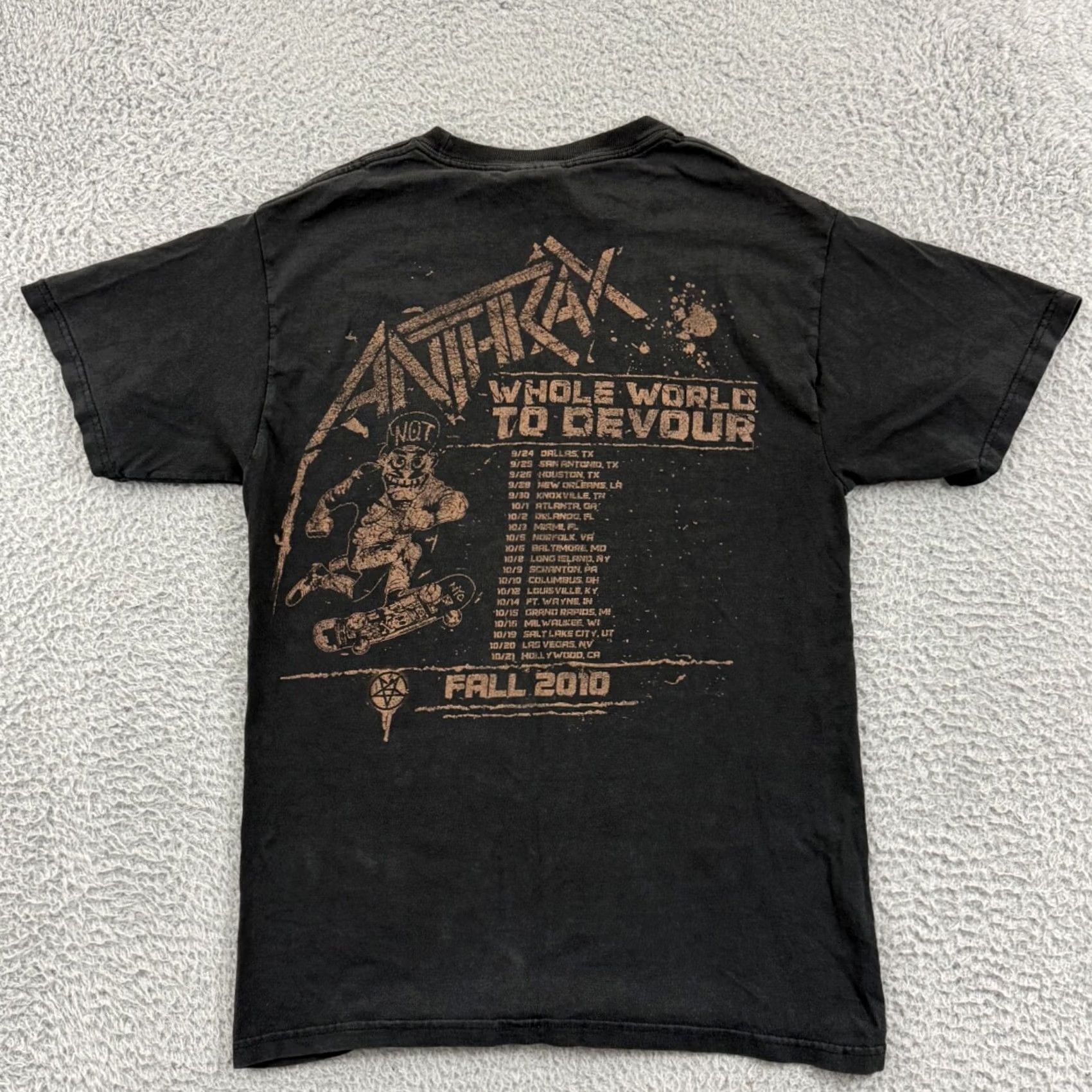 Hanes VINTAGE Anthrax Shirt Hanes T-Shirt Black 2000s Concert Music Band Short Sleeve Mens XS Small? Size US S / EU 44-46 / 1 - 5 Thumbnail