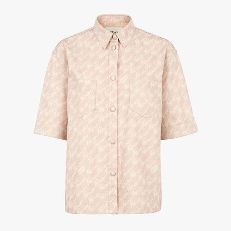 Fendi o1s1wg110426 Chambray Shirt in Pink Size US M / EU 48-50 / 2 - 1 Preview