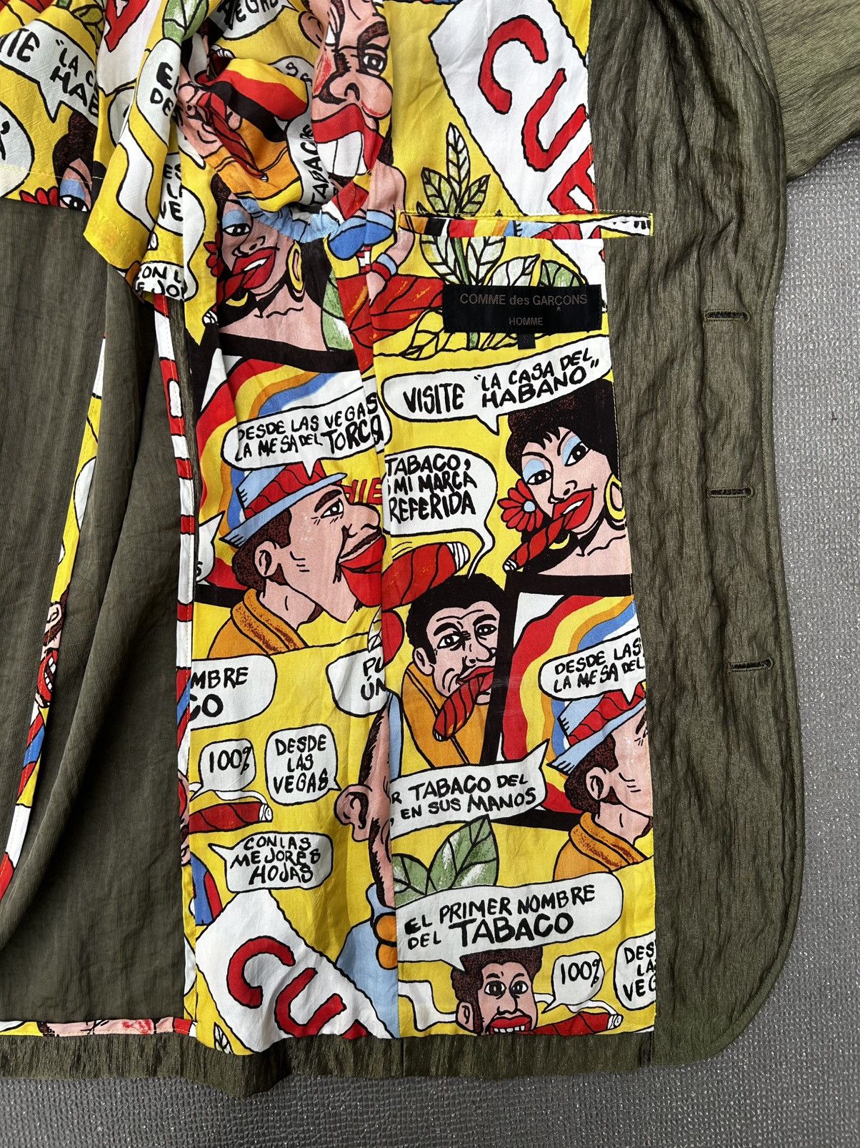 Comme des Garcons Homme Comme des Garçons 2003 cuba olive blazer/ smoking jacket Size 38R - 6 Thumbnail