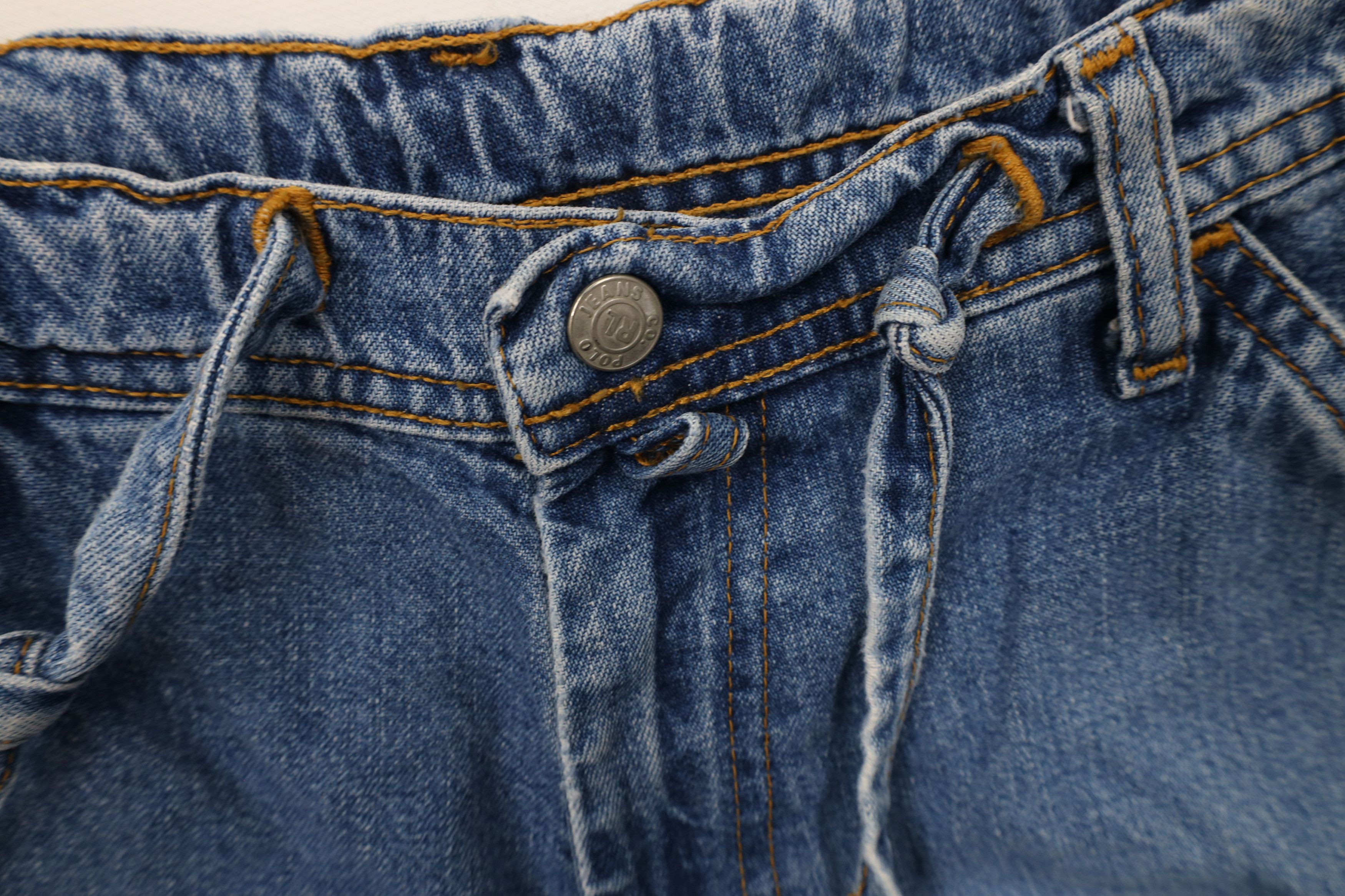 Ralph Lauren × Vintage Vintage 90s Ralph Lauren Spell Out Wide Leg Drawstring Jeans Size US 32 / EU 48 - 5 Thumbnail