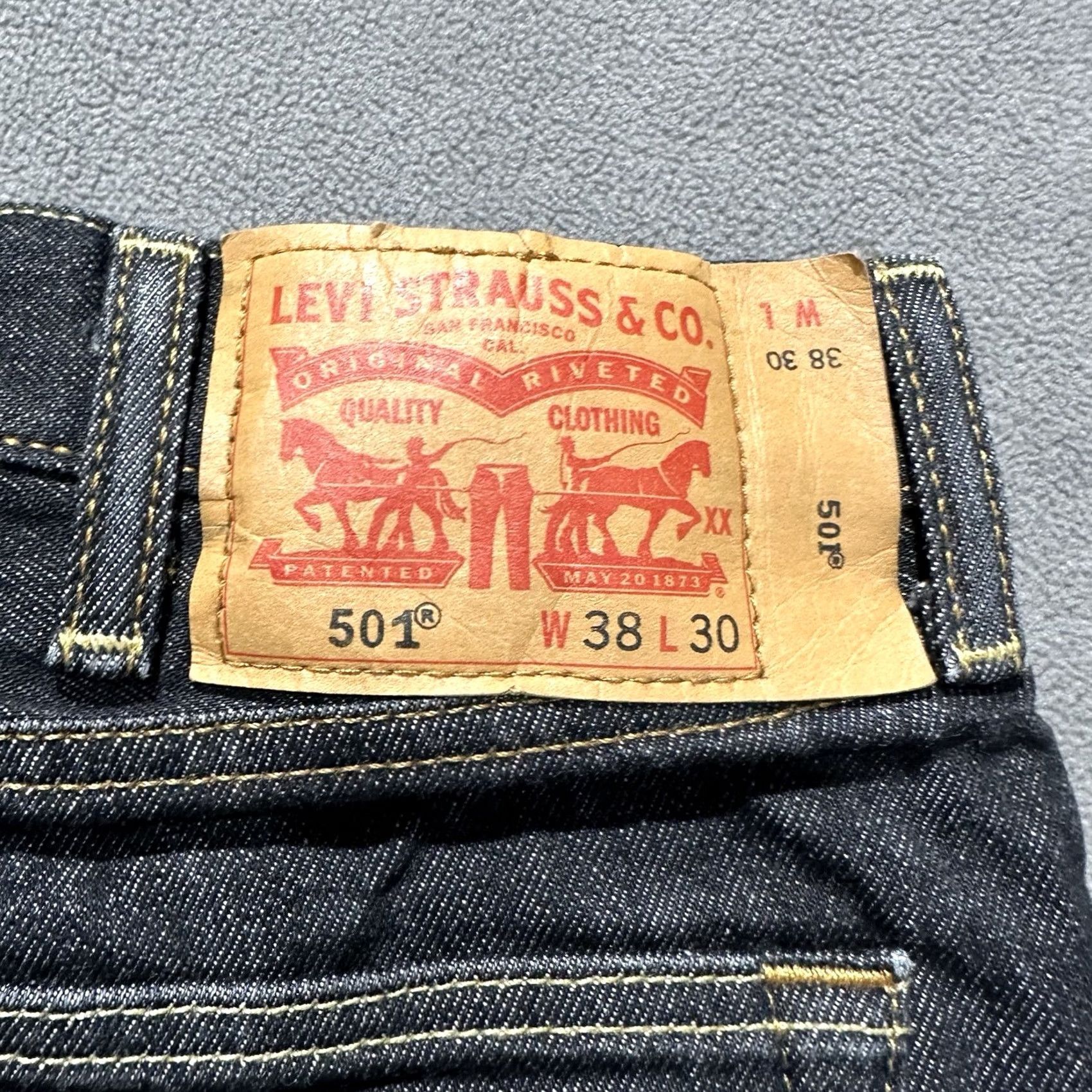 Levi's Levis 501 Original Fit Jeans Gray Denim Button Fly Mens 38x30 (36x29) GUC Size US 38 / EU 54 - 6 Thumbnail
