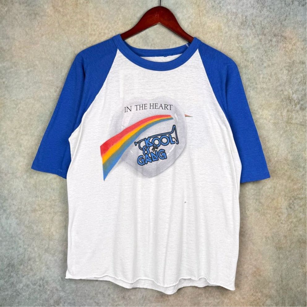 Band Tees × Vintage VTG 1984 Kool & The Gang In The Heart Band Tour T Shirt L Size US L / EU 52-54 / 3 - 1 Thumbnail