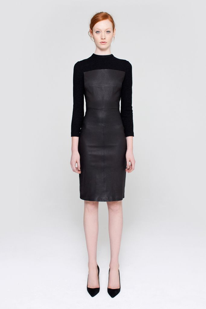 A.L.C. A.L.C Womens Black Stretch Leather Candy Dress Size XS / US 0-2 / IT 36-38 - 2 Thumbnail