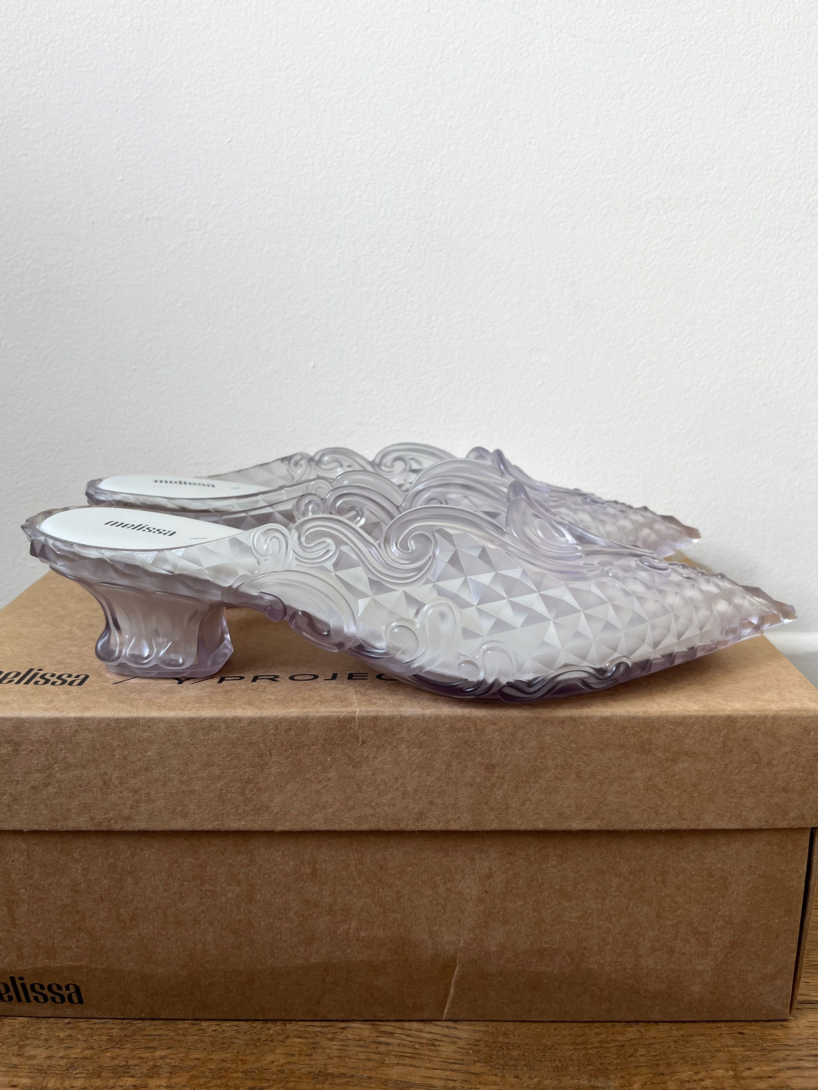 image of Melissa Point Mule Shoes in Clear, Women's (Size 7)