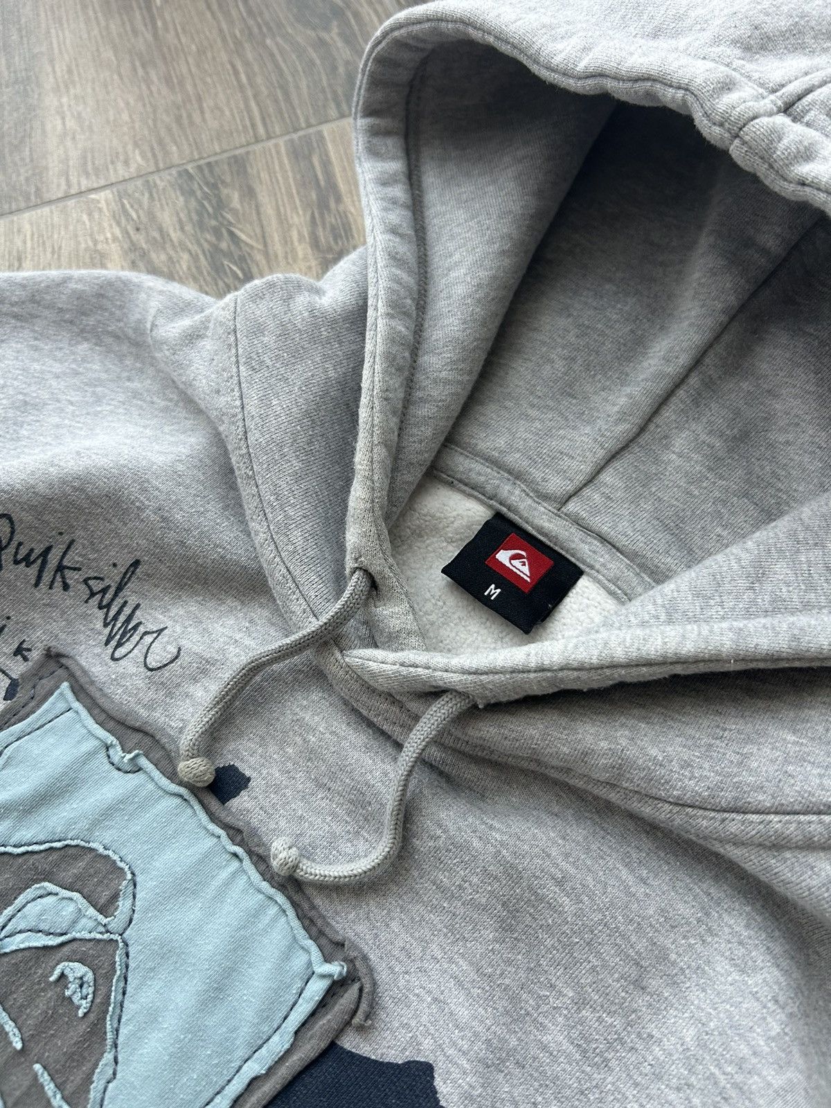 Quicksilver × Vintage Vintage Quicksilver big logo beige hoodies rare mens Size US M / EU 48-50 / 2 - 4 Thumbnail