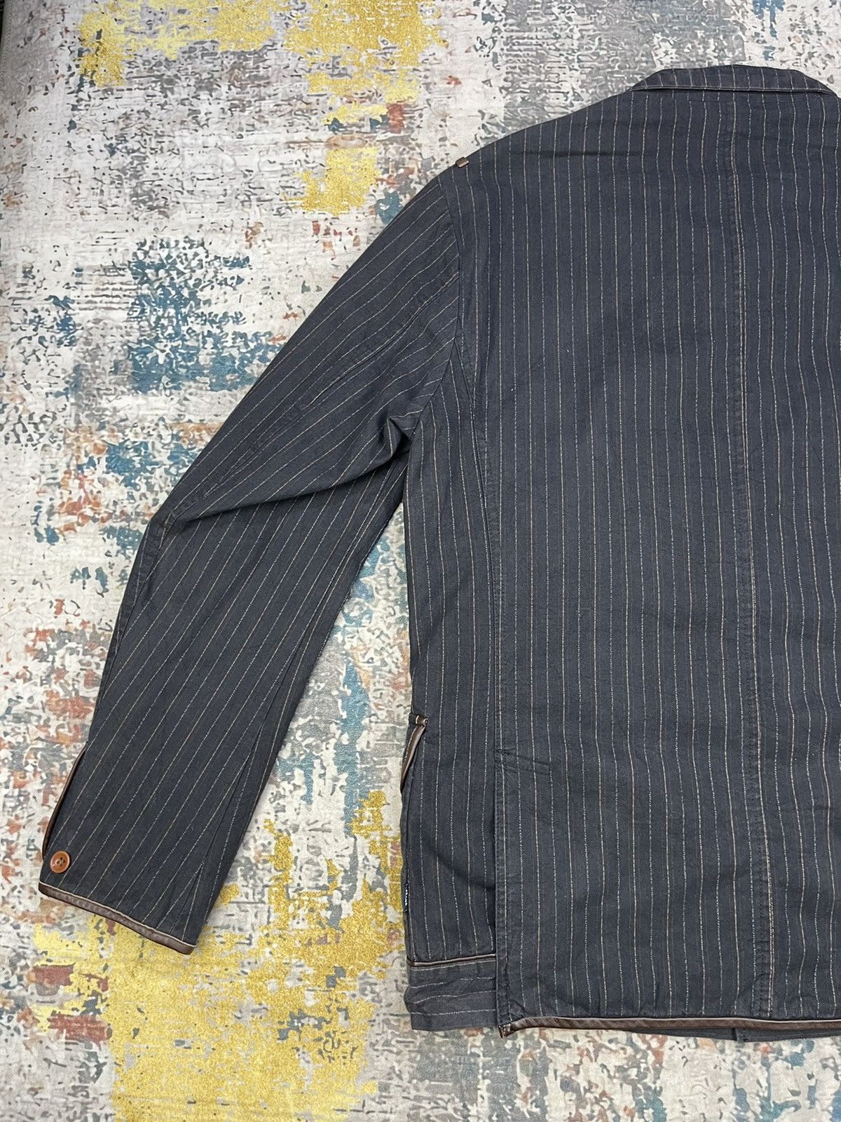 Paul Smith Paul Smith Jeans Pinstripe Cowhide Trim Multi Pocket Size US M / EU 48-50 / 2 - 7 Thumbnail