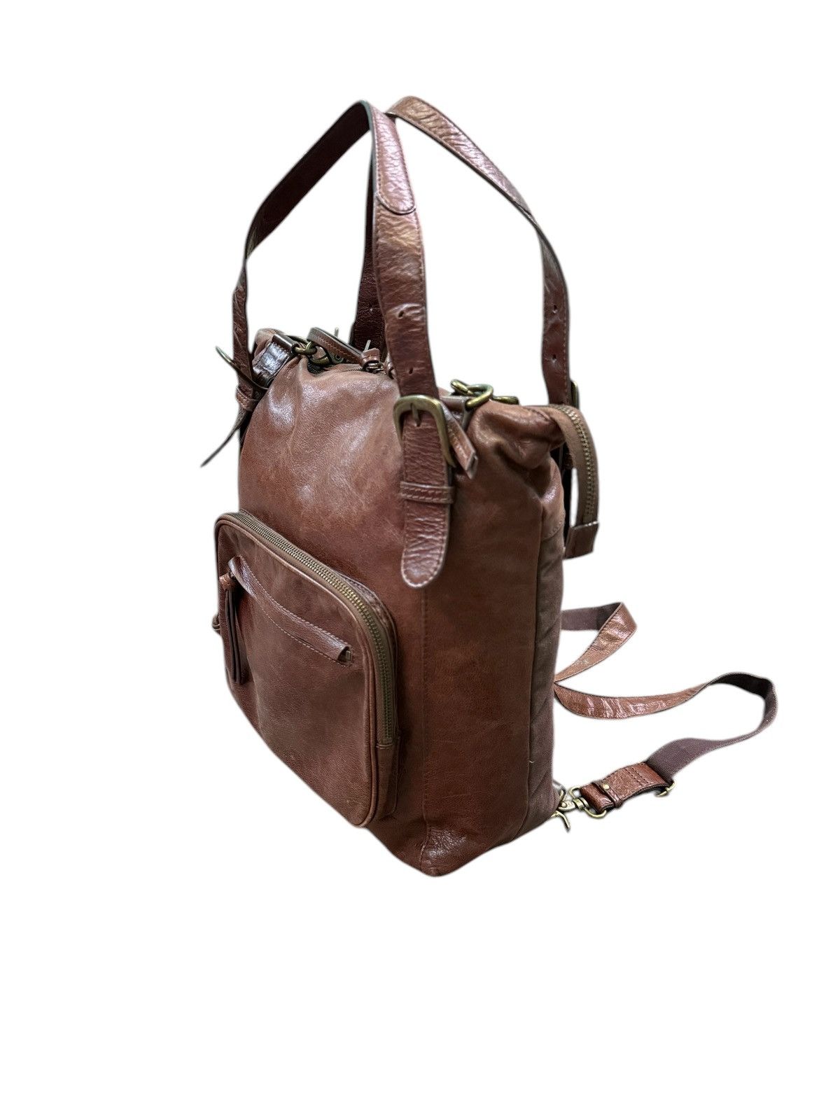 Leather DAKOTA CANVAS LEATHER 2 WAY SHOULDER BACKPACK Size ONE SIZE - 17 Thumbnail