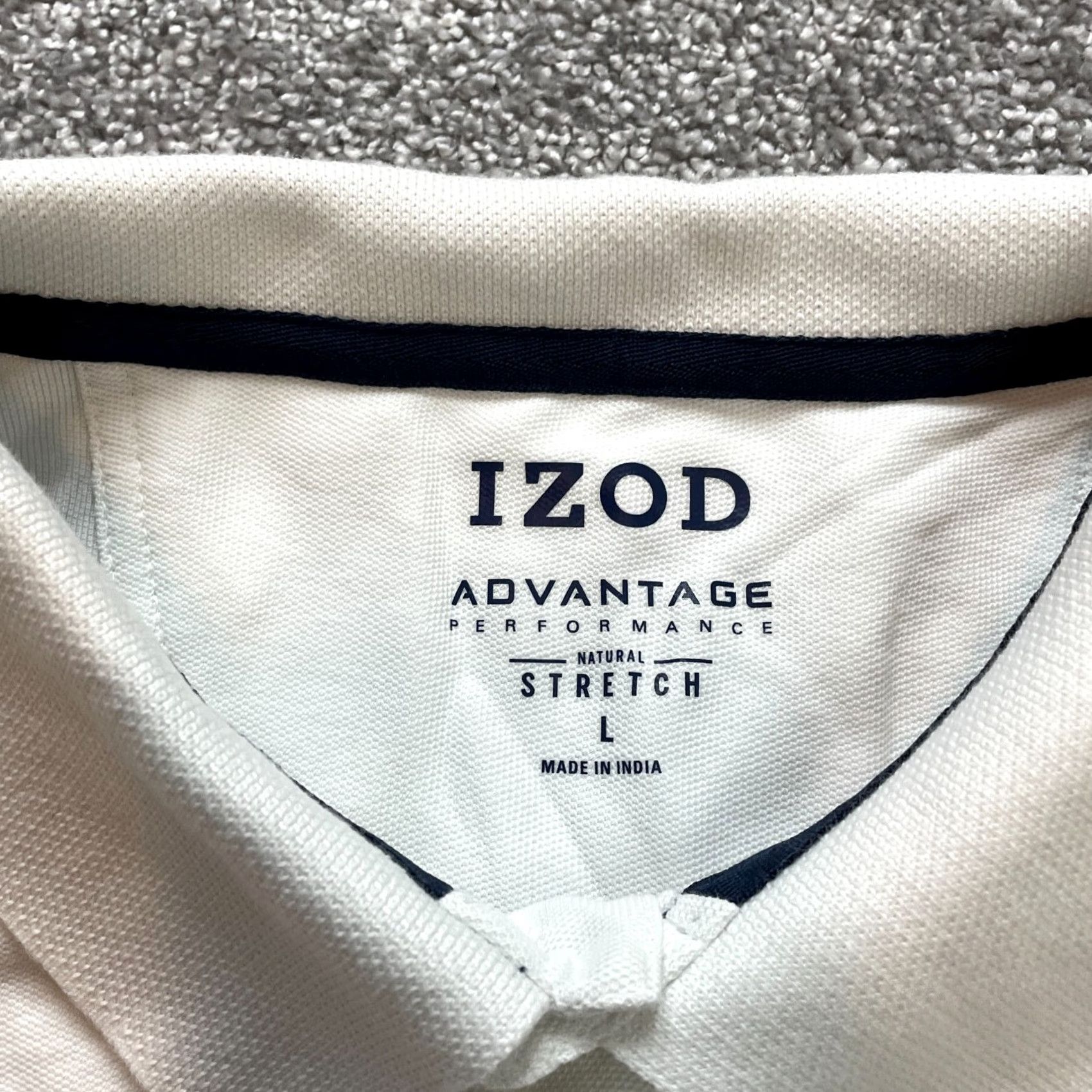 Izod IZOD Polo Shirt Mens L White Advantage Performance Logo Top Size US L / EU 52-54 / 3 - 3 Thumbnail