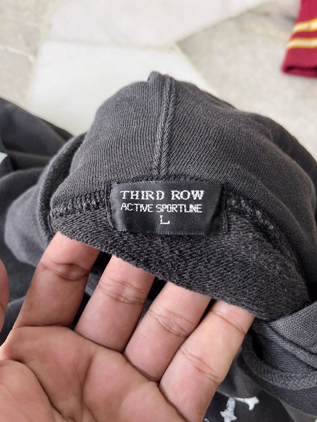 Beauty Beast 2000s Y2K Third Row Heavy Black Cross Faded Hoodie A4 Size US L / EU 52-54 / 3 - 16 Thumbnail