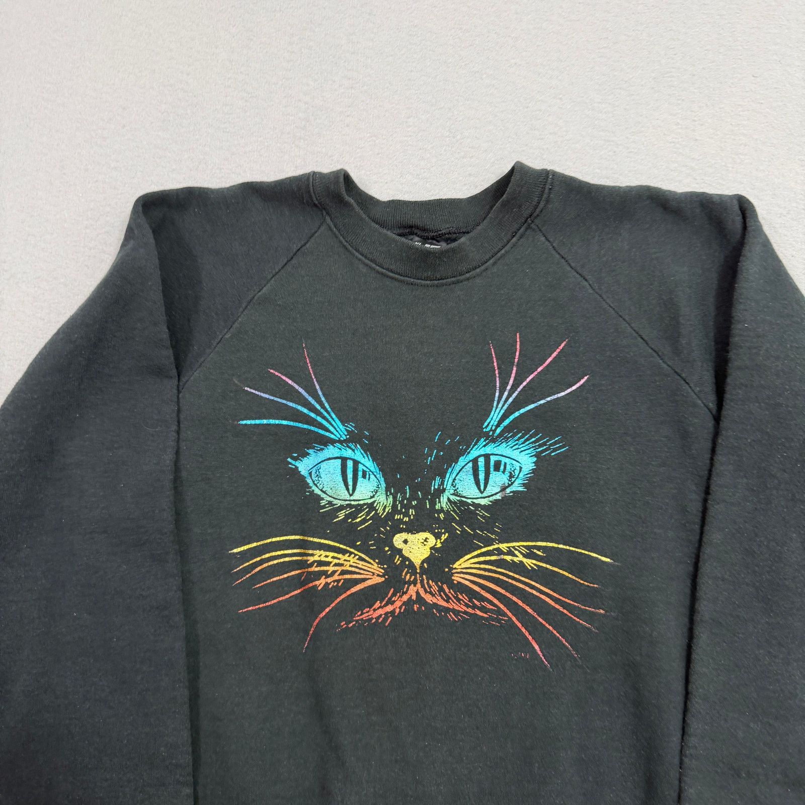 Vintage Vintage Black Cat Sweatshirt Size Extra Large Crewneck 90s Size US XL / EU 56 / 4 - 2 Thumbnail
