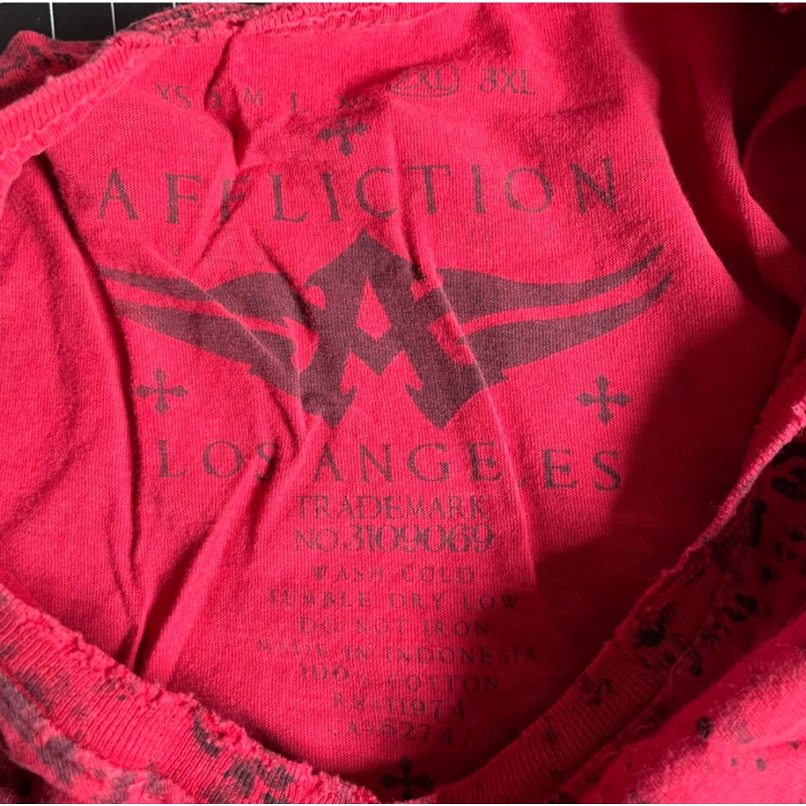 Affliction VINTAGE Affliction T-Shirt Men's 2XL Red Black Day of Reckoning 2009 UFC Size US XXL / EU 58 / 5 - 3 Thumbnail
