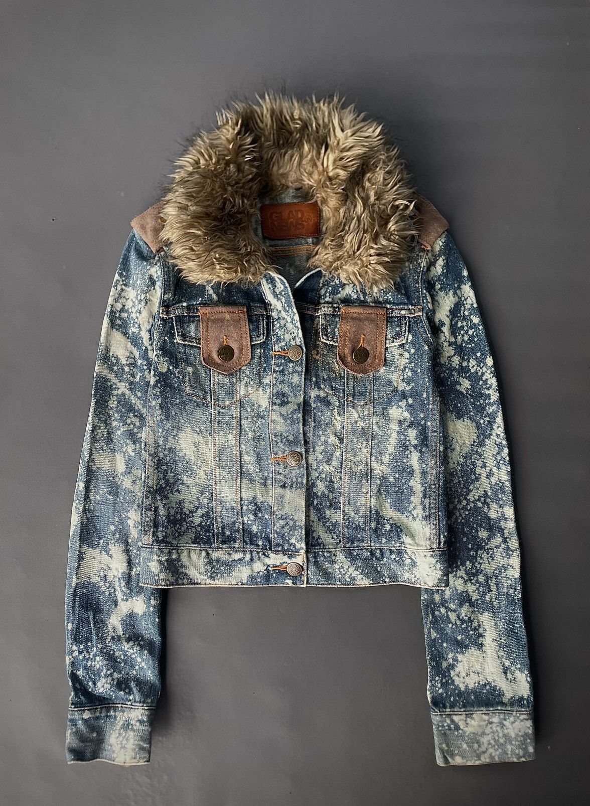 Yasuyuki Ishii Japanese Glad News Acidwash Faux Fur Lgb Style Size US XS / EU 42 / 0 - 2 Thumbnail