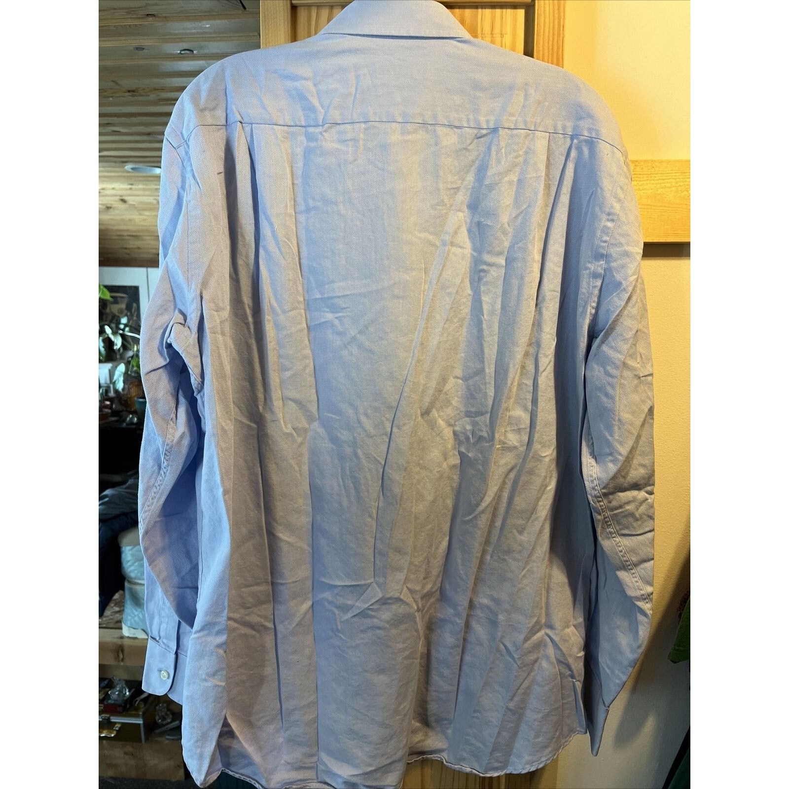 Hugo Boss Hugo Boss Men’s 16.5 34/35 Light Blue Button LS Cotton Shirt Size US XL / EU 56 / 4 - 9 Thumbnail