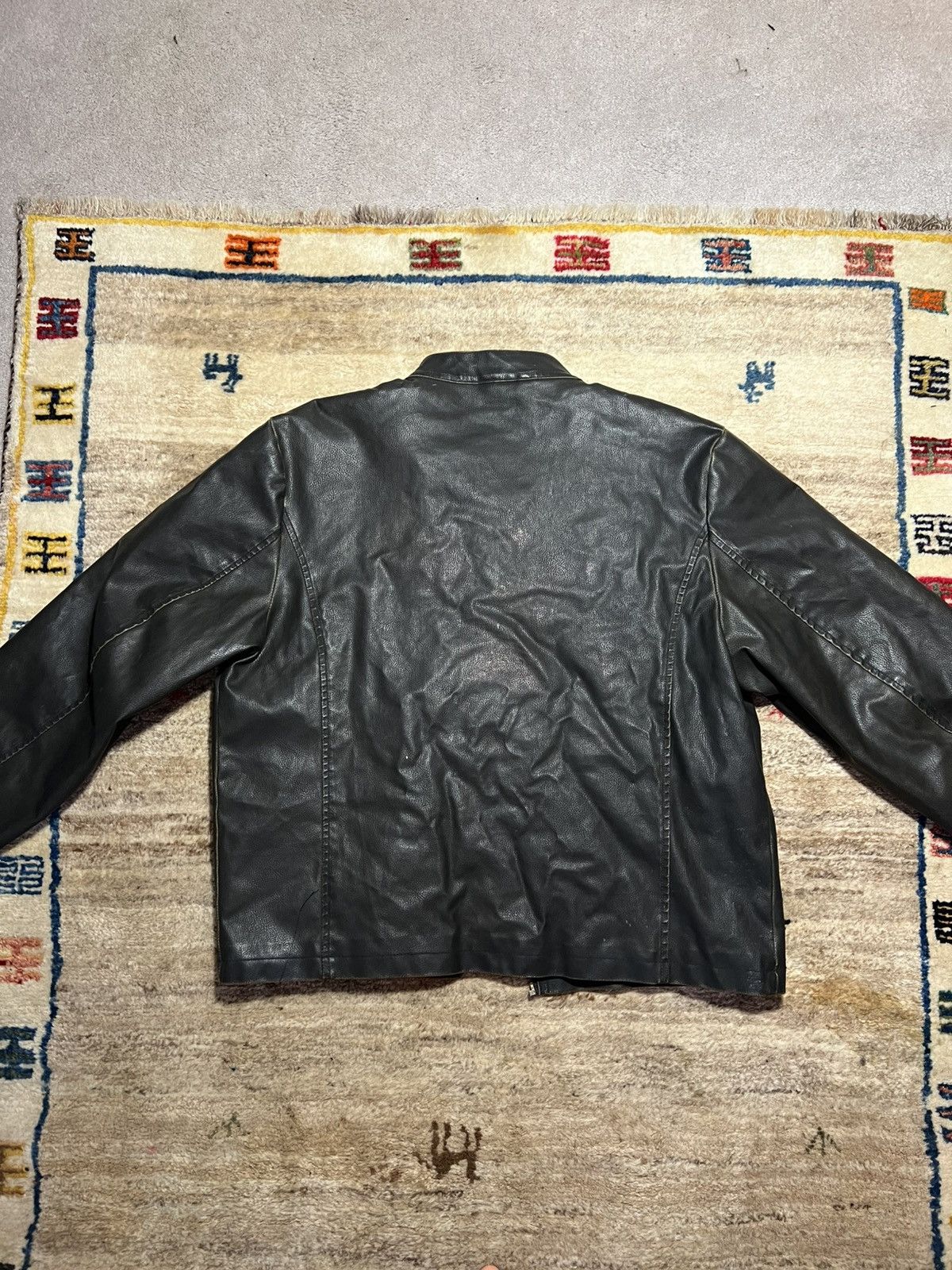 Arizona Jean Co. × Vintage LEATHER RACING JACKET 🏎️🏁 Size US XL / EU 56 / 4 - 5 Thumbnail