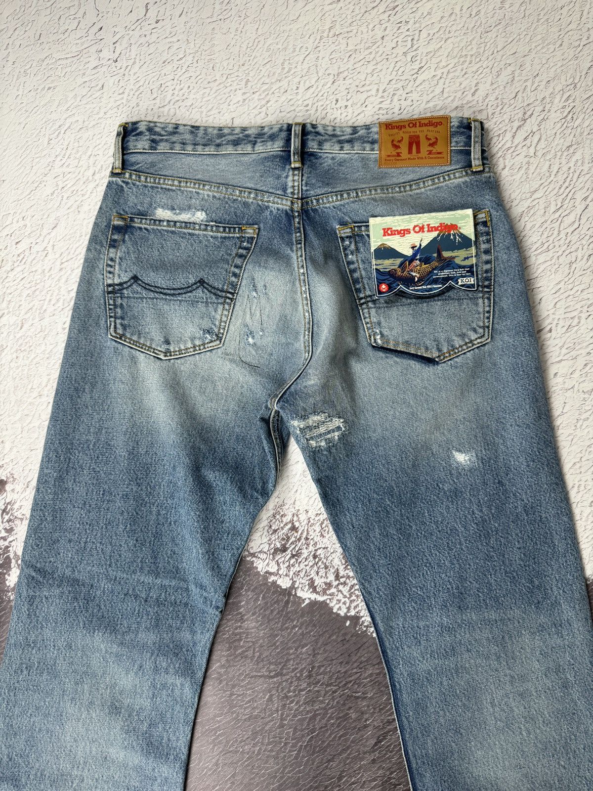 Kings Of Indigo Kings of Indigo KOI Light vintage destroyed high rise jeans Size US 34 / EU 50 - 6 Thumbnail