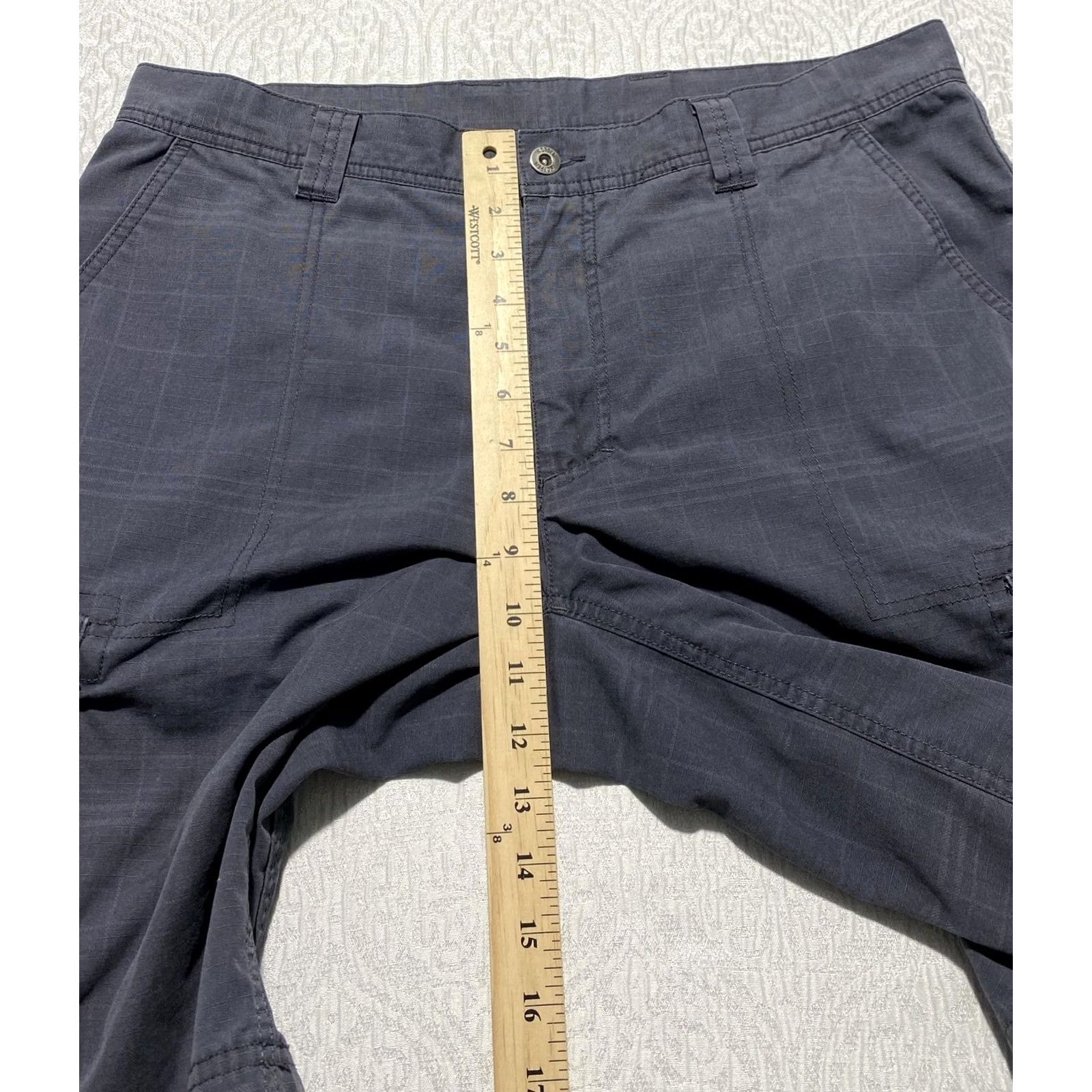 Vintage Köppen Mens 36 Gray Cargo Shorts Cotton Polyester Lightweight Pockets Travel Outdoor Casual Summer Size US 36 / EU 52 - 4 Thumbnail