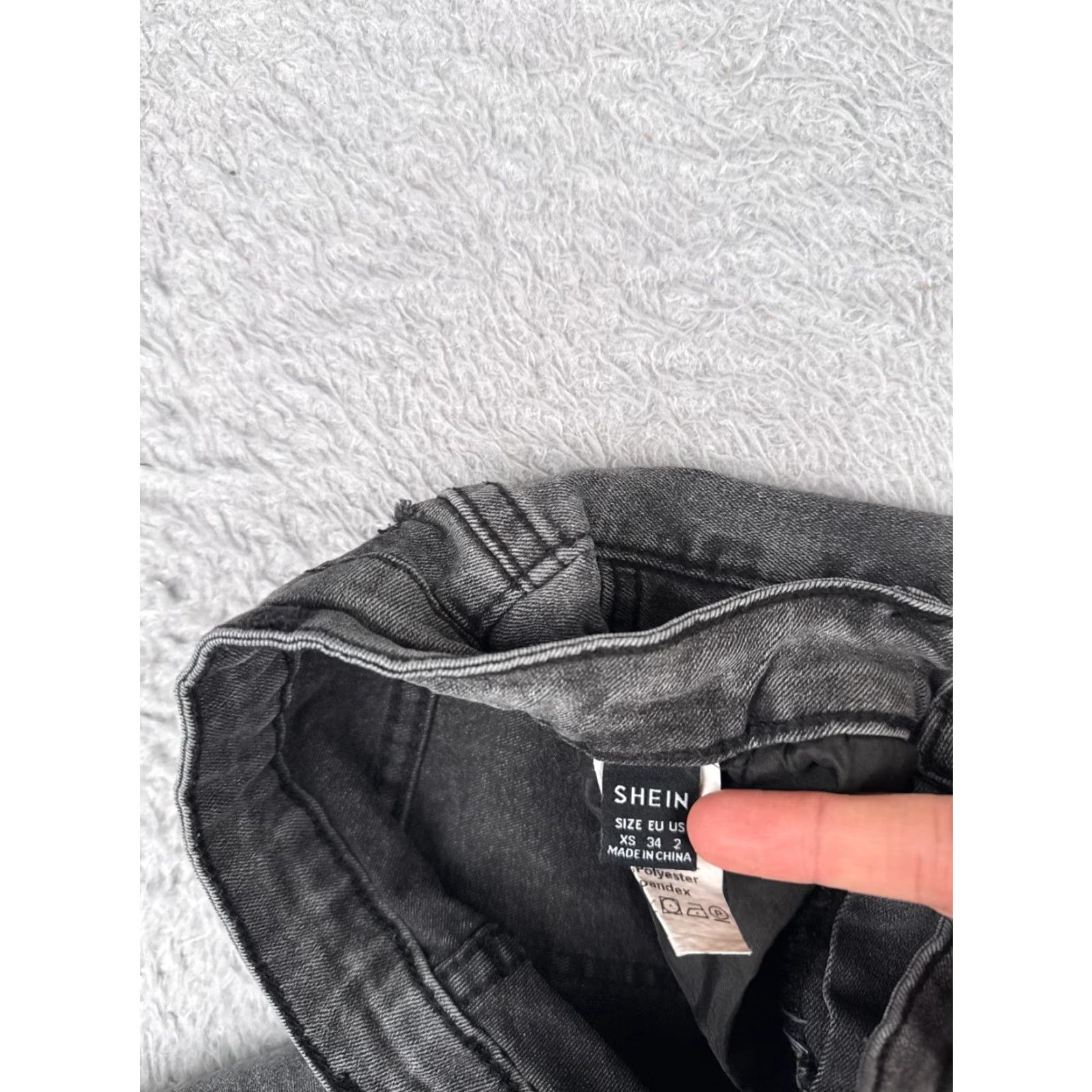 Shein Shein Jeans Women 2 Black Denim Flared Bootcut Distressed Cotton Blend 24x32 Size 26" / US 2 / IT 38 - 6 Thumbnail
