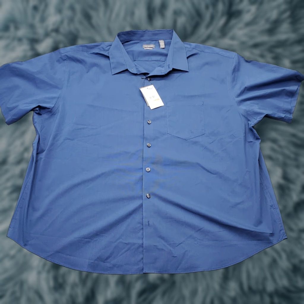 Van Heusen Van Heusen Shirt Mens 3XL Blue Regular Fit Button Up Wrinkle Free Stain Shield Size US XXL / EU 58 / 5 - 1 Thumbnail