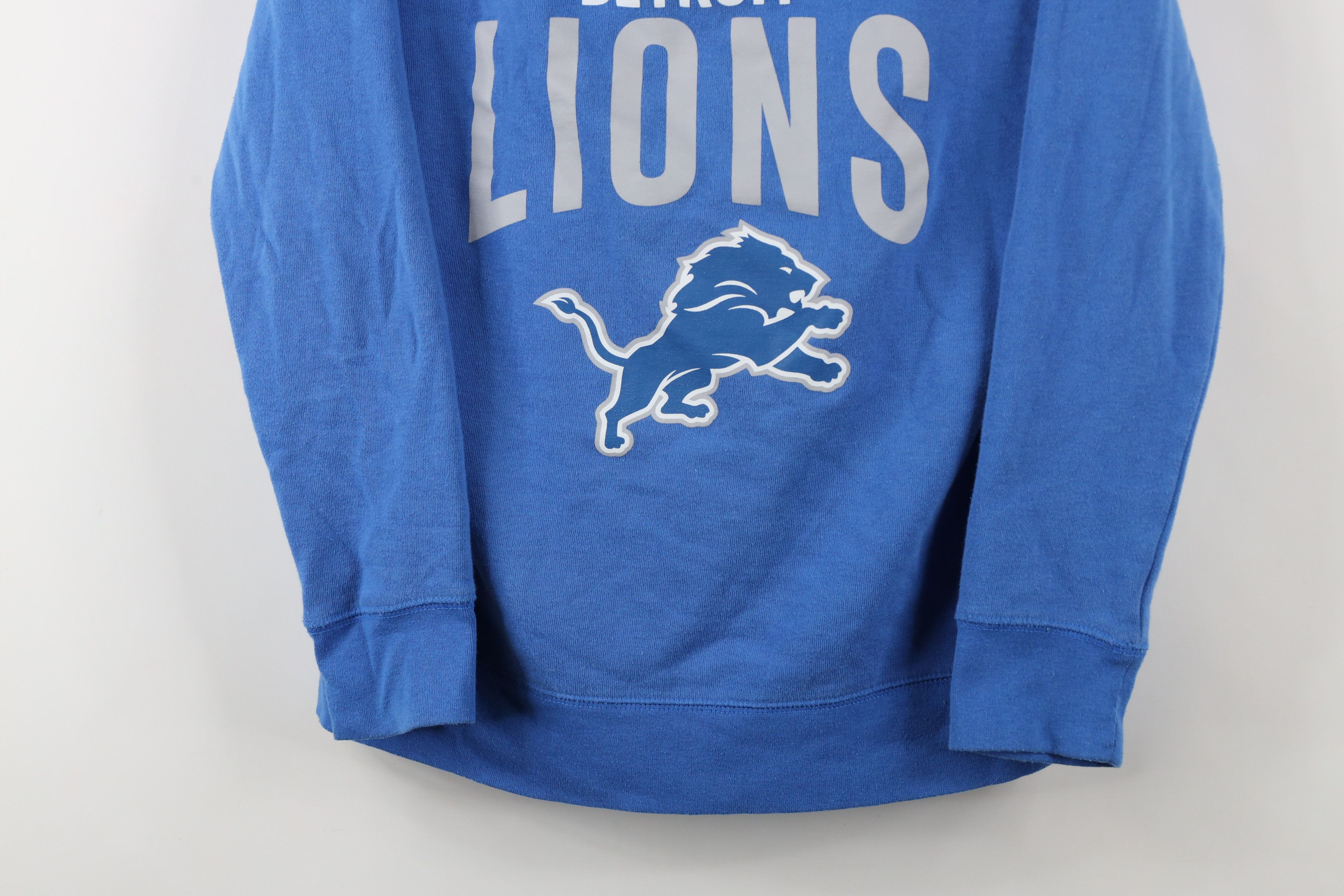 Vintage Y2K NFL Detroit Lions Football Crewneck Sweatshirt Blue Size M / US 6-8 / IT 42-44 - 3 Thumbnail