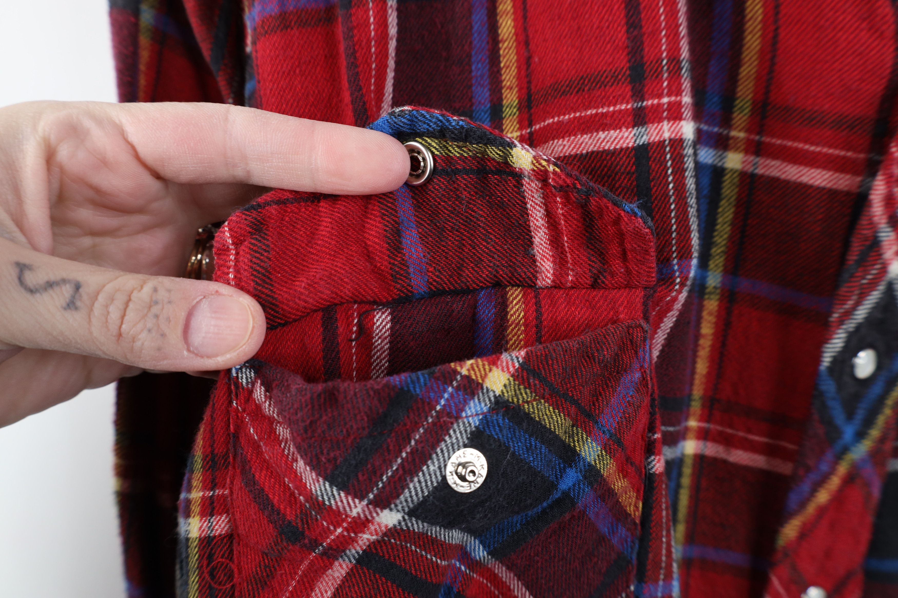 Wrangler Vintage 90s Wrangler Cowboy Flannel Snap Button Shirt Plaid Size US XXL / EU 58 / 5 - 6 Thumbnail