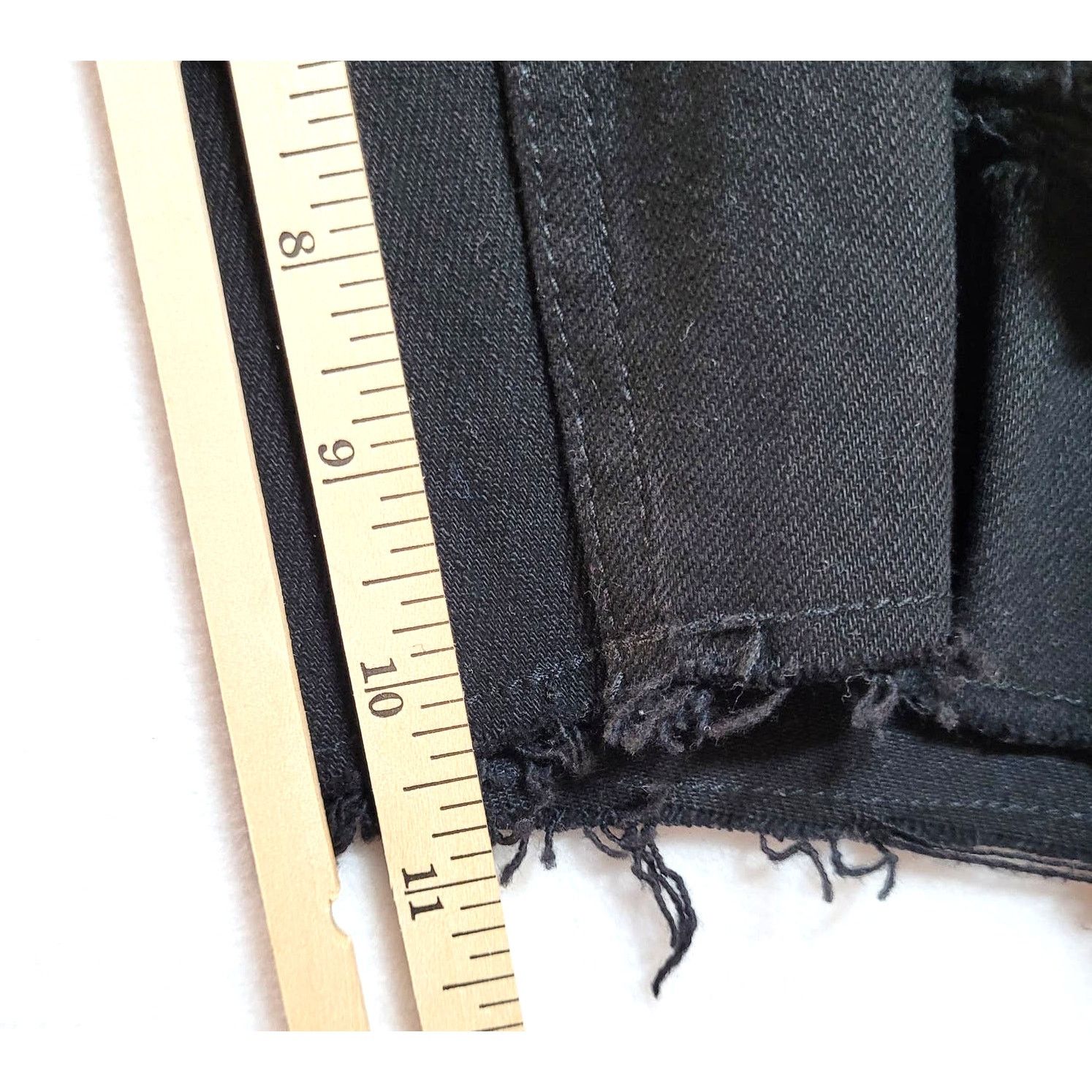 Pacsun PACSUN Men's Black Denim Shorts W32 Distressed Holes Frayed Size US 32 / EU 48 - 5 Thumbnail