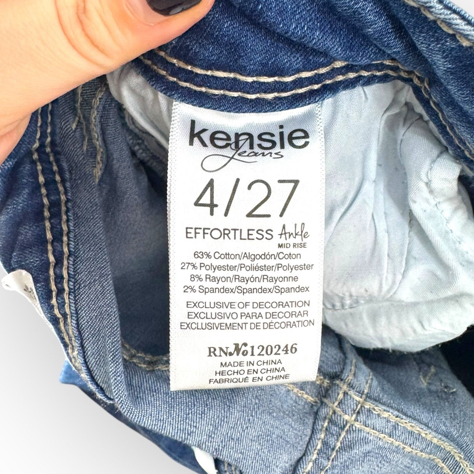 Other Kensie Effortless Ankle Midrise Skinny Jeans Size 4/27 Size 27" / US 4 / IT 40 - 6 Thumbnail