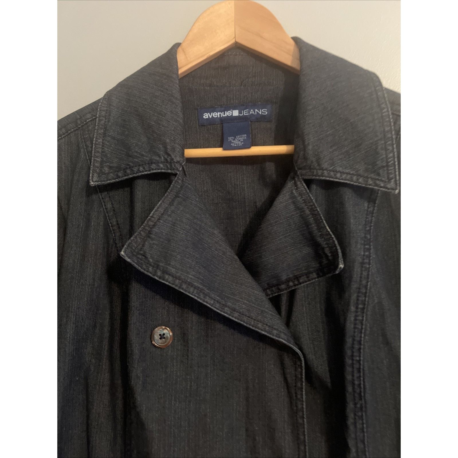 Avenue Avenue Jeans Denim Trench Coat - Women's Size 14/16 Cotton Size XXL / US 16-18 / IT 52-54 - 4 Thumbnail