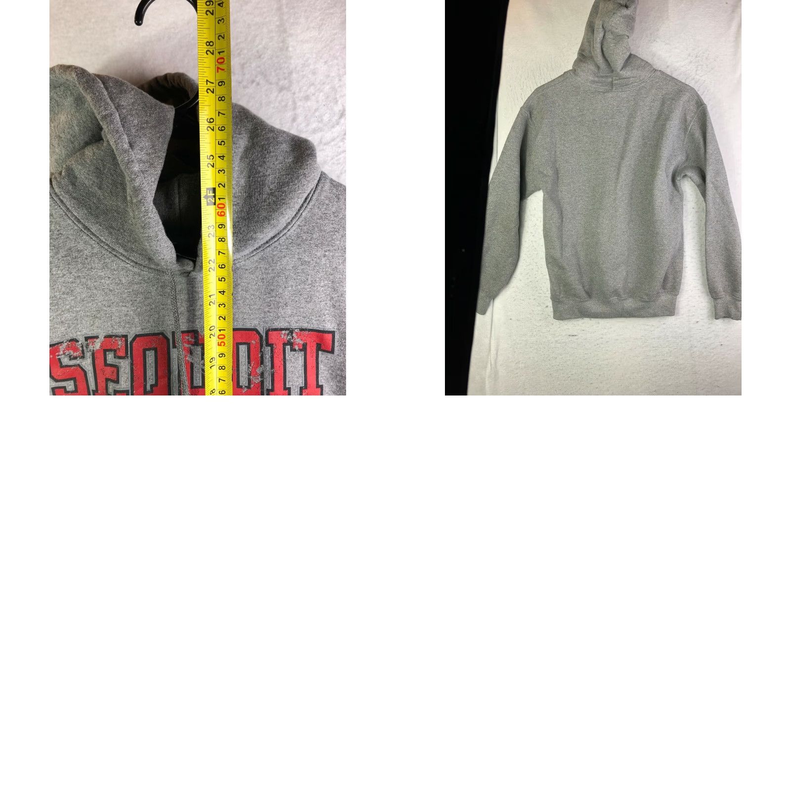 Vintage Sequoit Strong Mens Small Gray Long Sleeve Hooded Sweatshirt Size US S / EU 44-46 / 1 - 8 Thumbnail