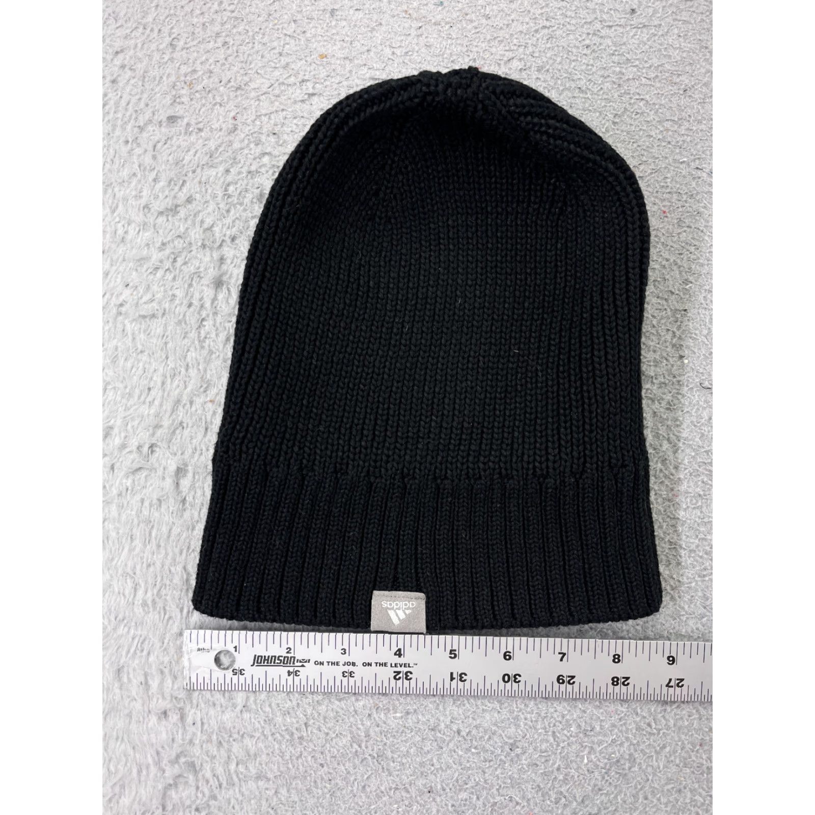 Adidas Adidas Beanie Womens One Size Black Logo Knit Winter Ski Hat Size ONE SIZE - 4 Thumbnail