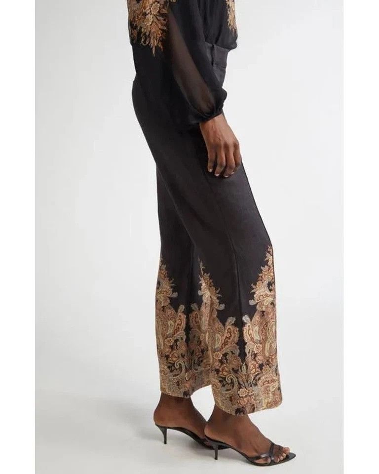 Zimmermann oc11z0226 Dawning Placed Paisley Pants In Multicolor Size 34" / US 12 / IT 48 - 1 Thumbnail