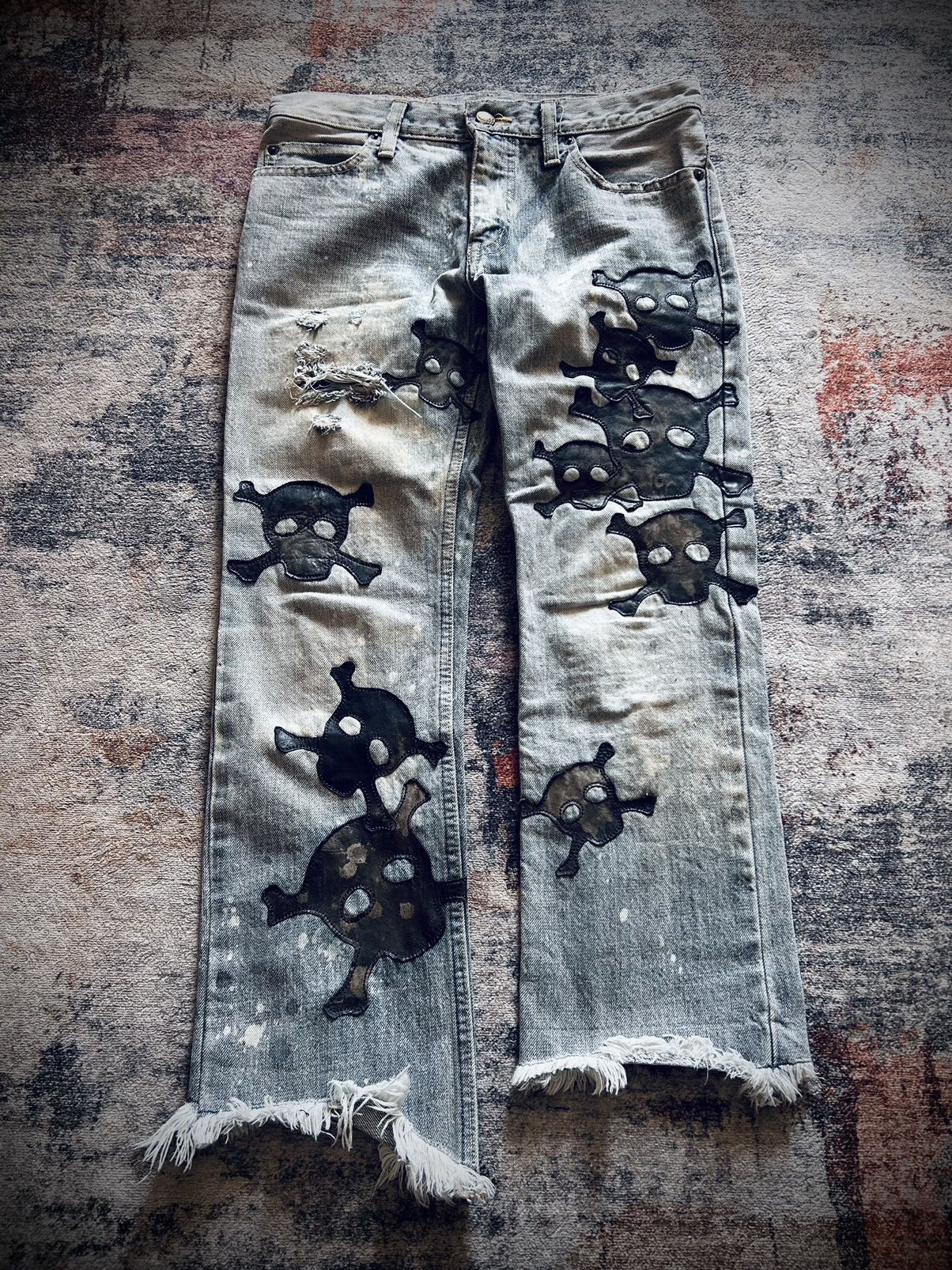 Le Grande Bleu (L.G.B.) lgb skull patch capris | Grailed