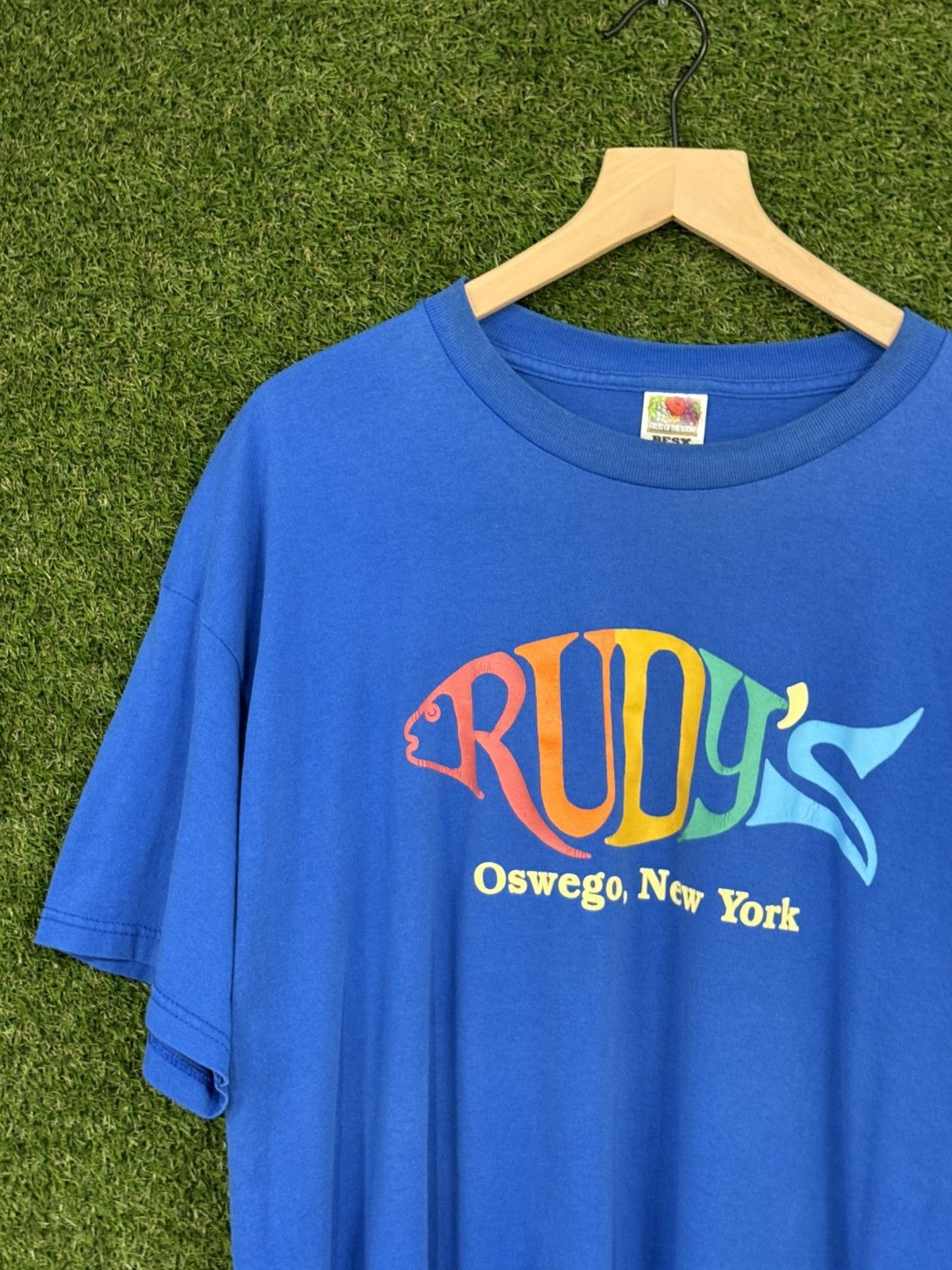 Vintage Vintage Fruit Of Loom Bar Rudys NY Beer Blue Tee FOl XXL 2XL Size US XXL / EU 58 / 5 - 2 Thumbnail