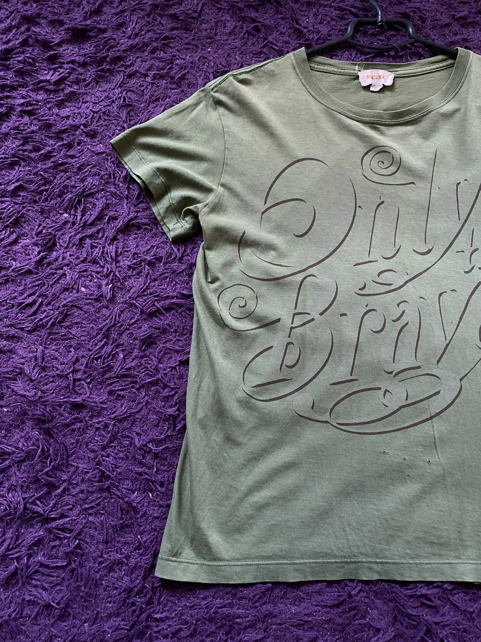 Diesel × Vintage Vintage Diesel y2k Big print Logo Only the Brave T-Shirt Size US L / EU 52-54 / 3 - 15 Thumbnail