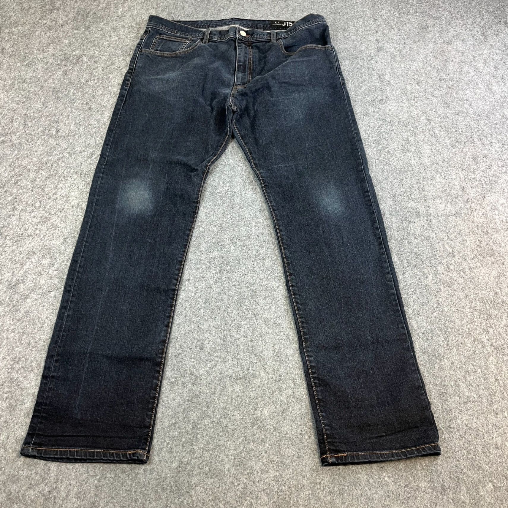 Armani Exchange Armani Exchange J15 Jeans Relaxed Straight 34 32 Dark Blue Denim Cotton Elastan Mens Regular 5-Pocket Size US 34 / EU 50 - 2 Thumbnail
