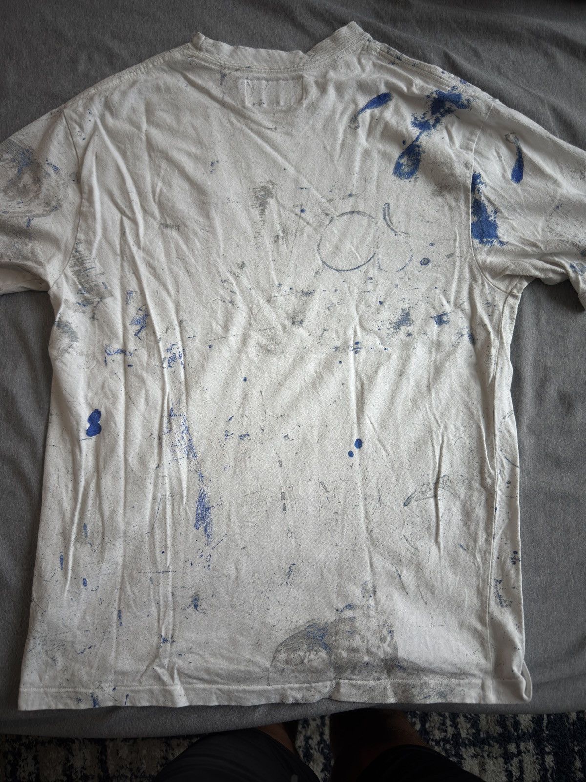 DOMREBEL DOMREBEL white and blue painting shirt Size US L / EU 52-54 / 3 - 5 Thumbnail
