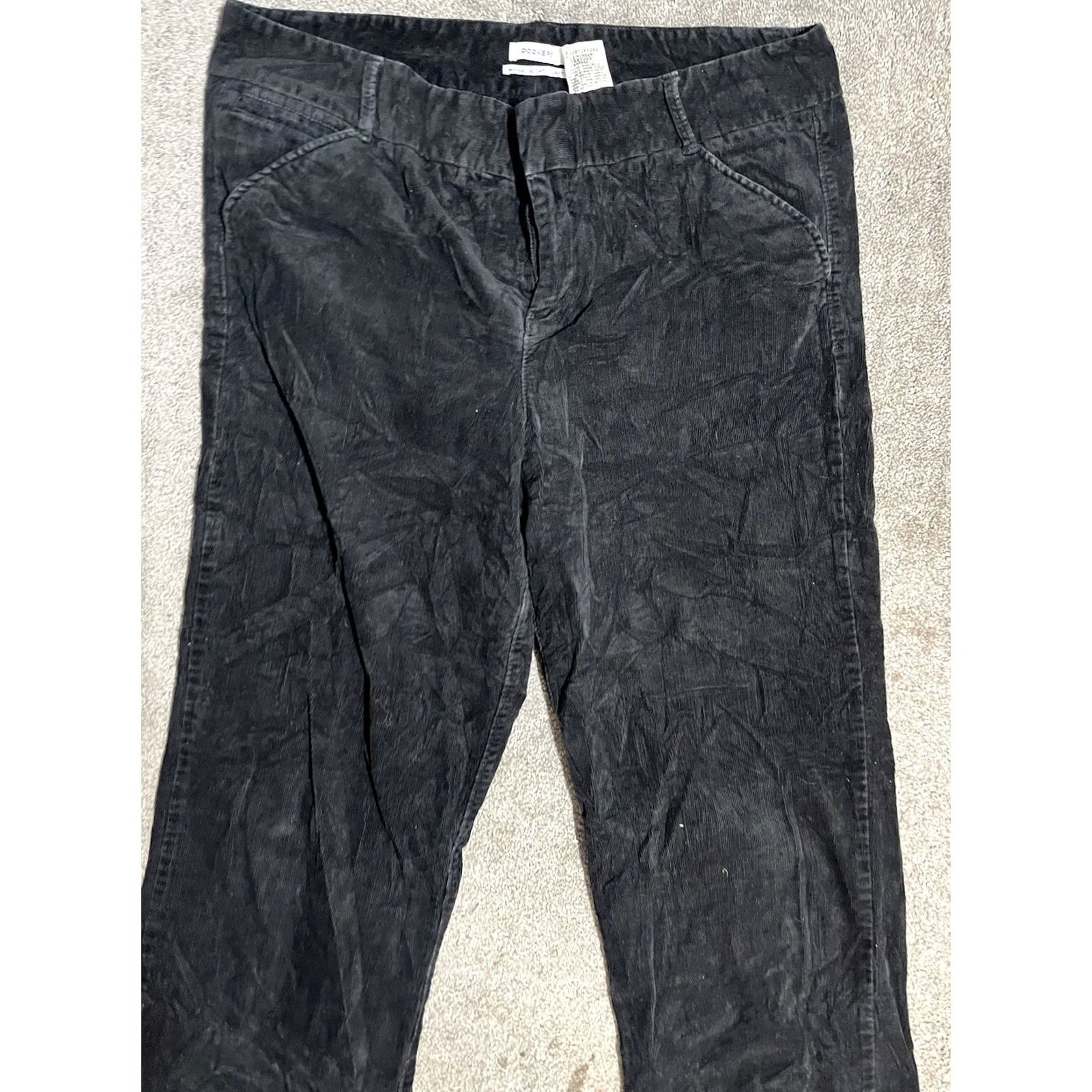 Dockers Dockers Pants Womens 14 Black Cotton Corduroy Bootcut Pockets Capsule Stylish Size 36" / US 14 / IT 50 - 2 Thumbnail