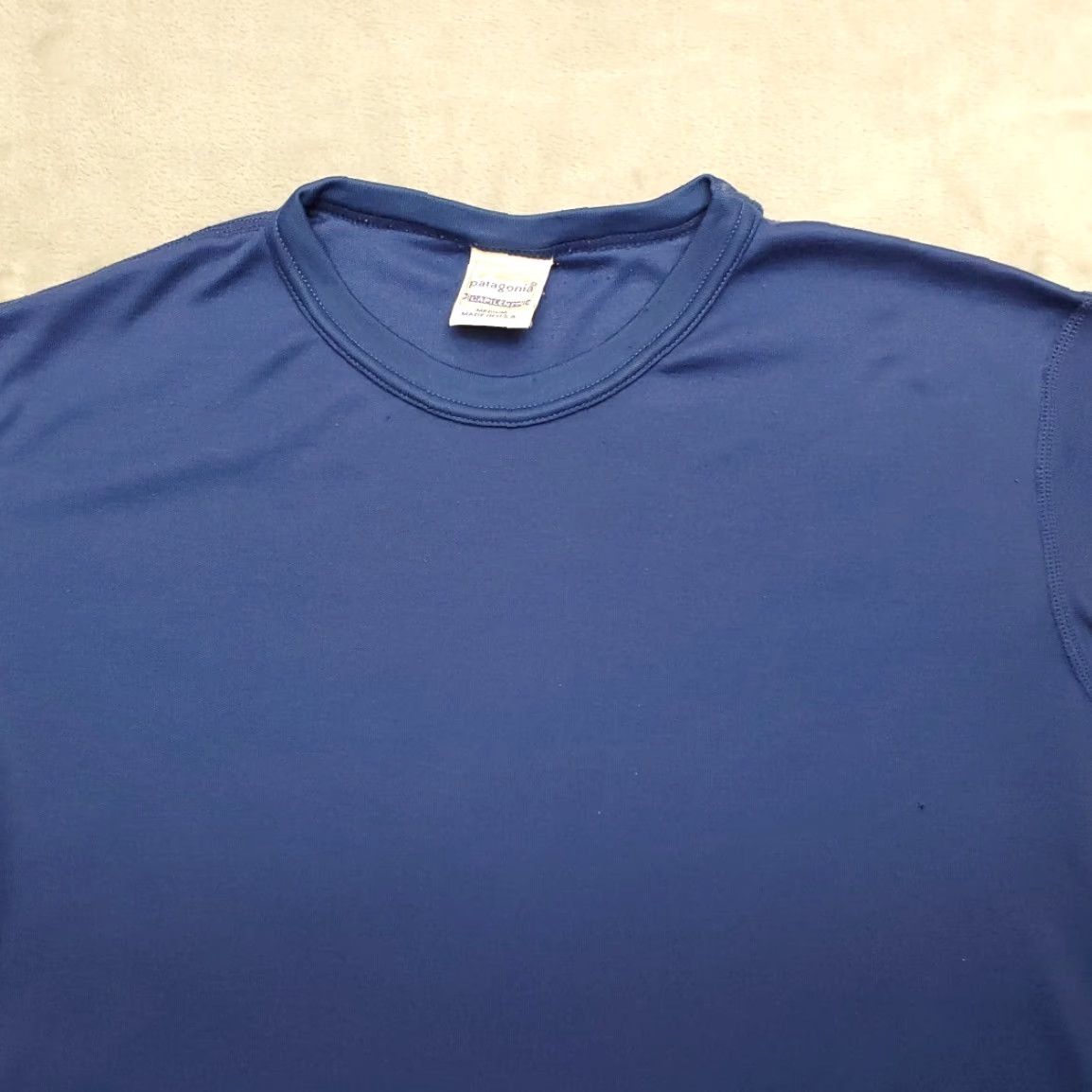 Patagonia VTG Patagonia Capilene Top Mens M Blue Baselayer Pullover Long Sleeve Crew Neck Polyester Solid Hiking Cycling Skiing Activewear 90s Mens Size US M / EU 48-50 / 2 - 3 Thumbnail