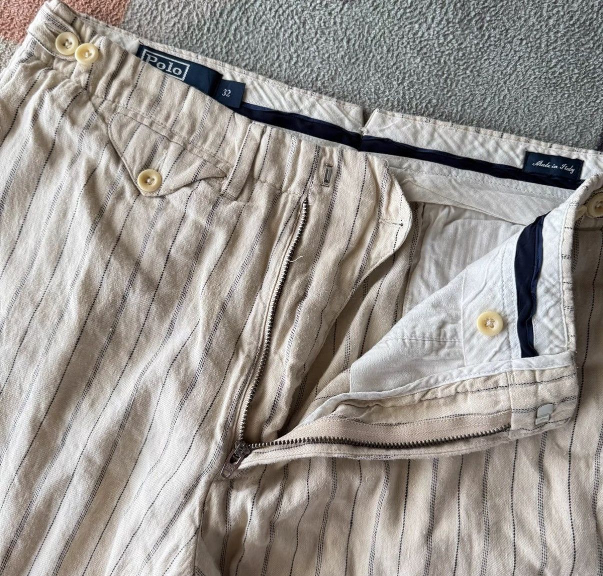 Polo Ralph Lauren Ralph Lauren RL Polo Linen Cotton Striped Pants K22 Size US 32 / EU 48 - 4 Thumbnail