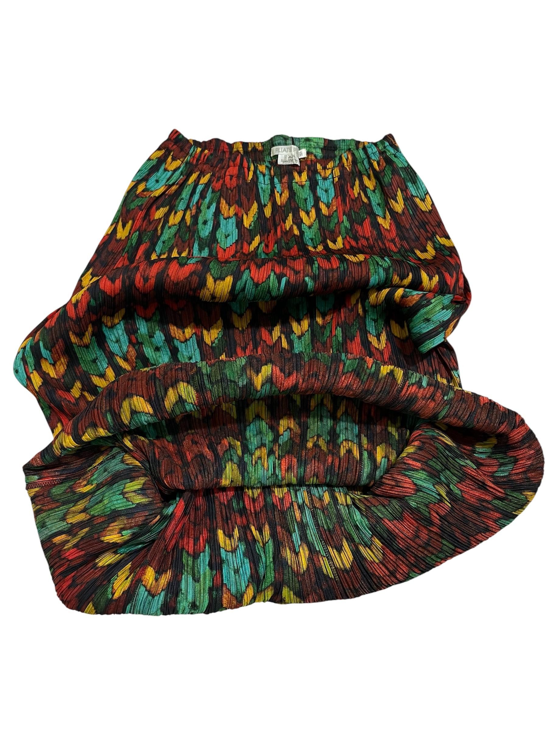 Pleats Please Issey Miyake Pleats Please Issey Miyake Multicolor Maxi Skirt Size 23" - 5 Thumbnail