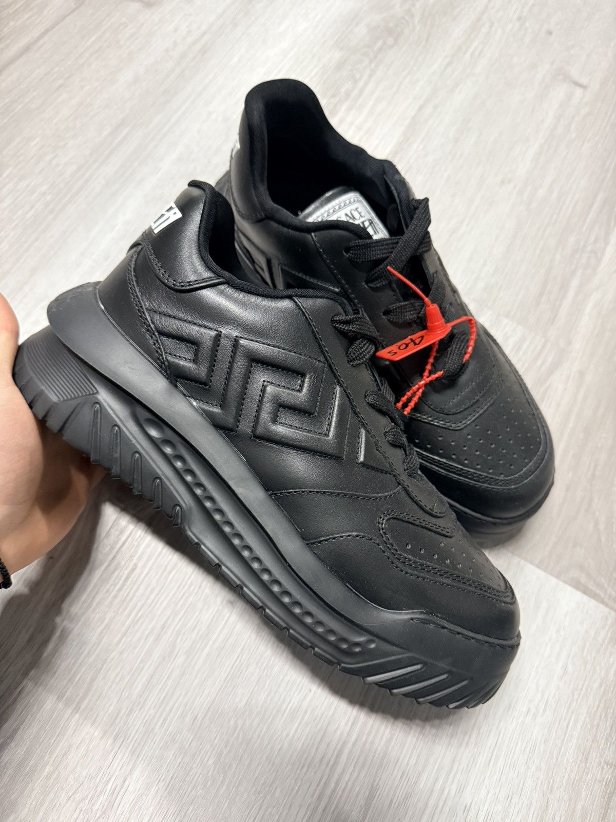 Versace Versace Greca Black Sneaker Size US 7.5 / EU 40-41 - 2 Thumbnail